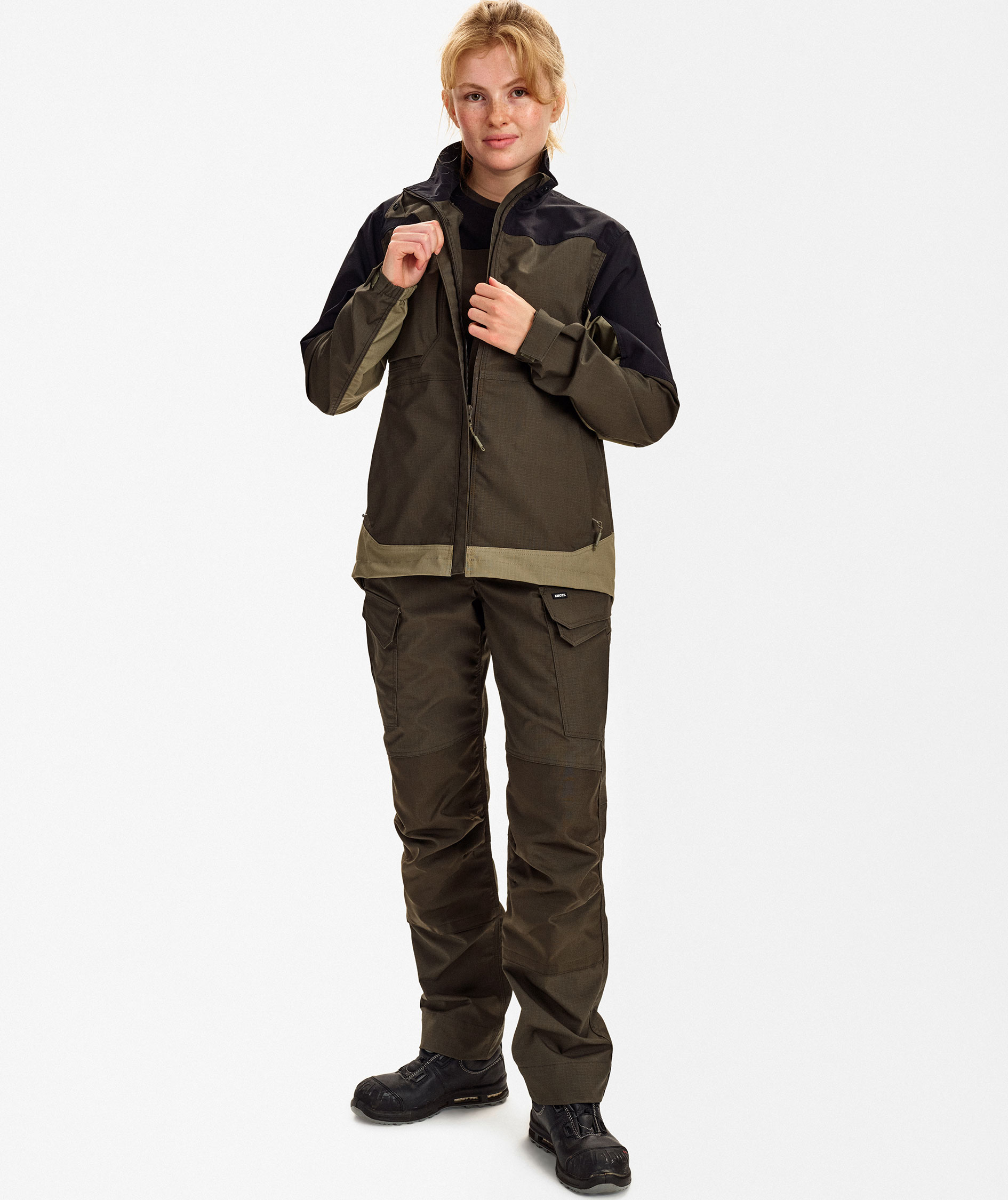 Engel Entire Damen Arbeitsjacke, Forest Green/Black, large image number 2