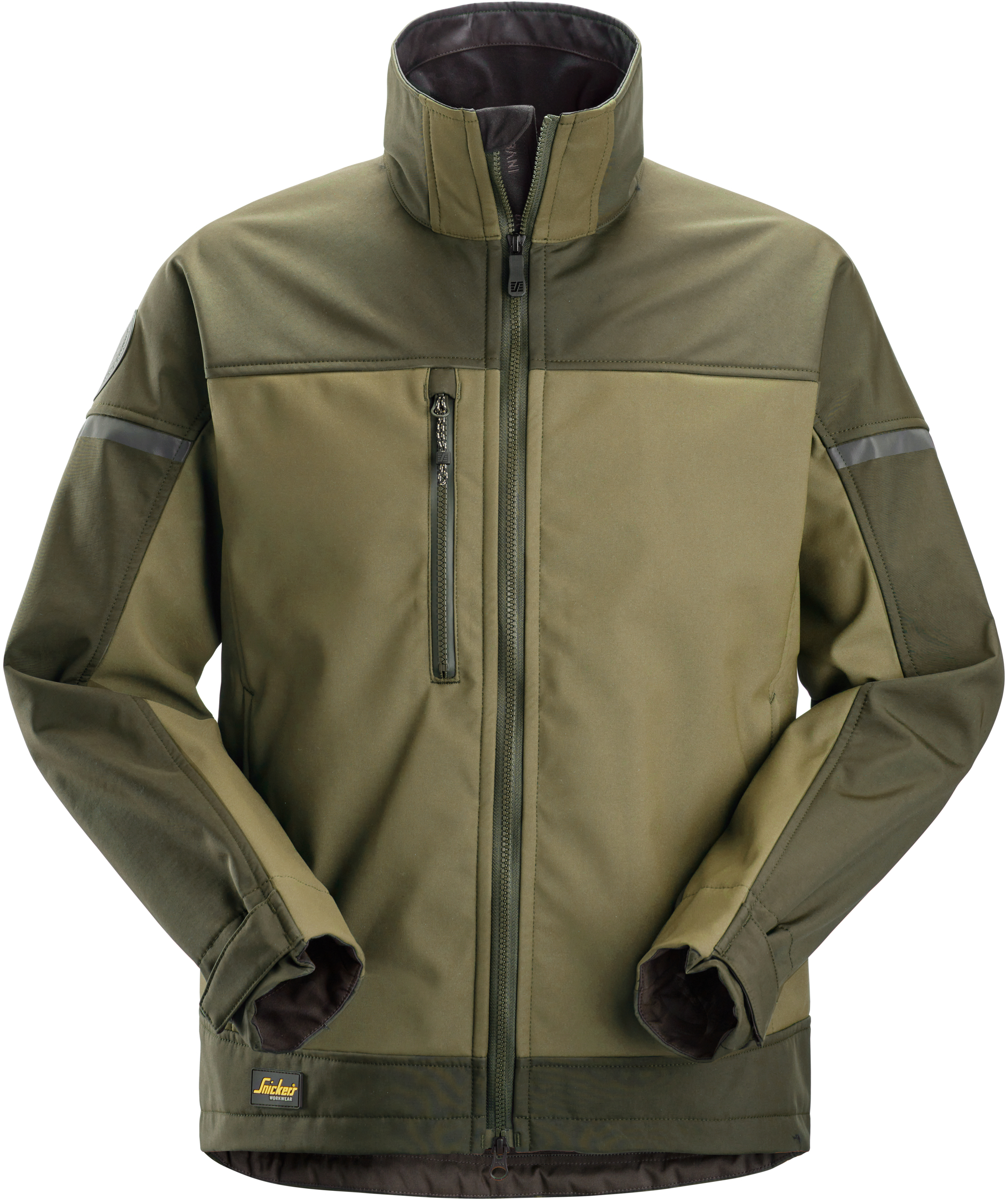 Snickers AllroundWork softshelljakke 1216, Khaki Green/Dark Khaki Green, Khaki Green/Dark Khaki Green, swatch