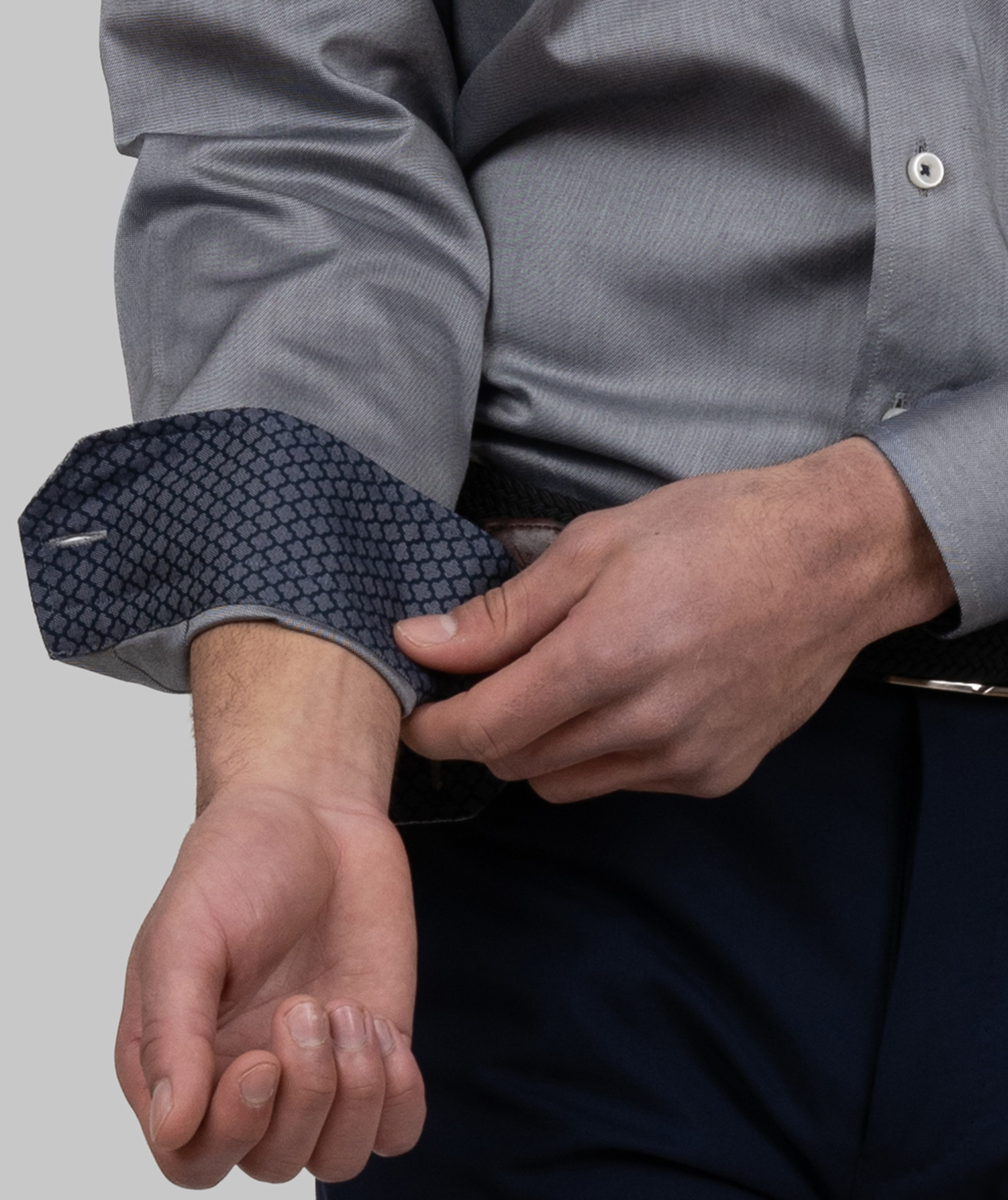 J. Harvest & Frost Twill Red Bow 122 slim fit skjorte, Gr&aring;, large image number 5