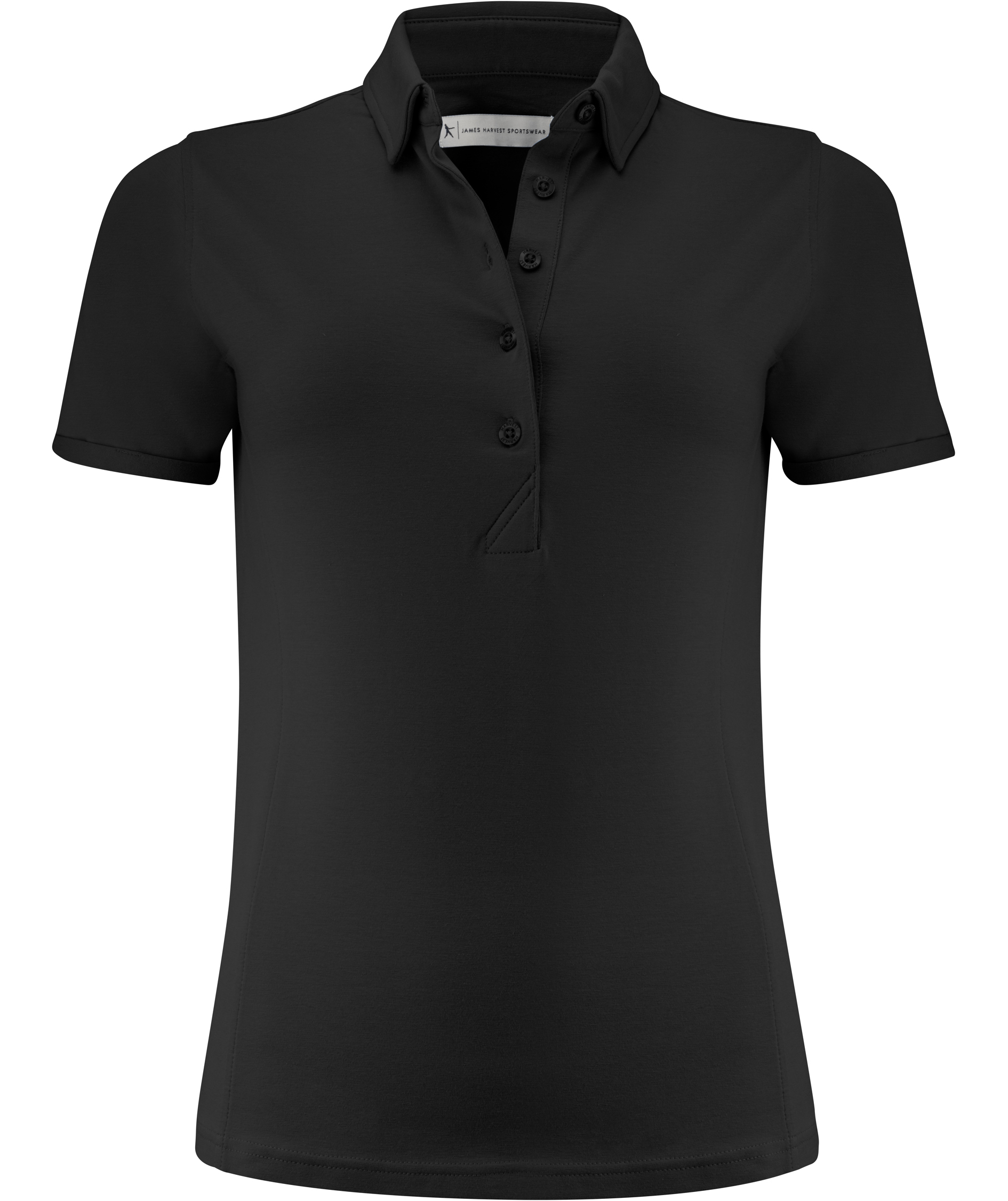 J. Harvest Sportswear American dame polo T-skjorte, Black, Black, swatch