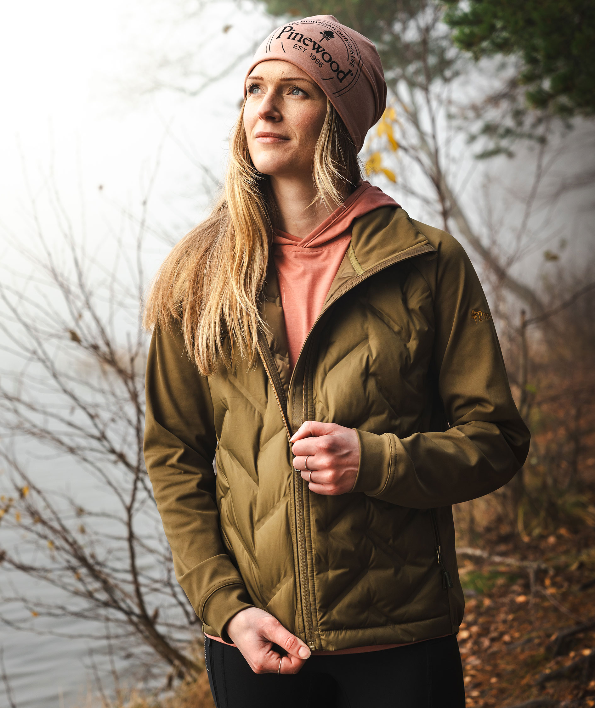 Pinewood&nbsp;Abisko Insulation dame hybridjakke, Olive green, large image number 3