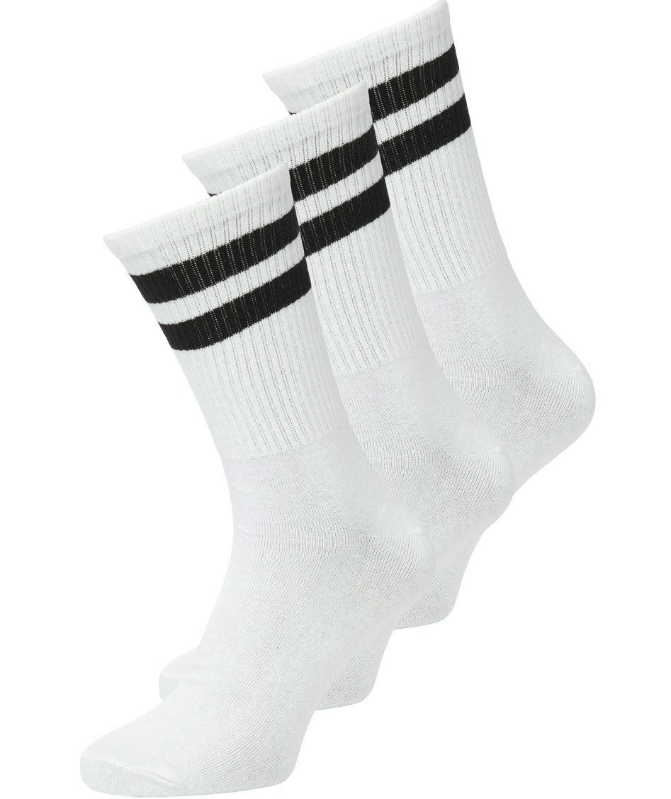 Jack & Jones JACTRAVIS 3-pack tennisstrumpor, White