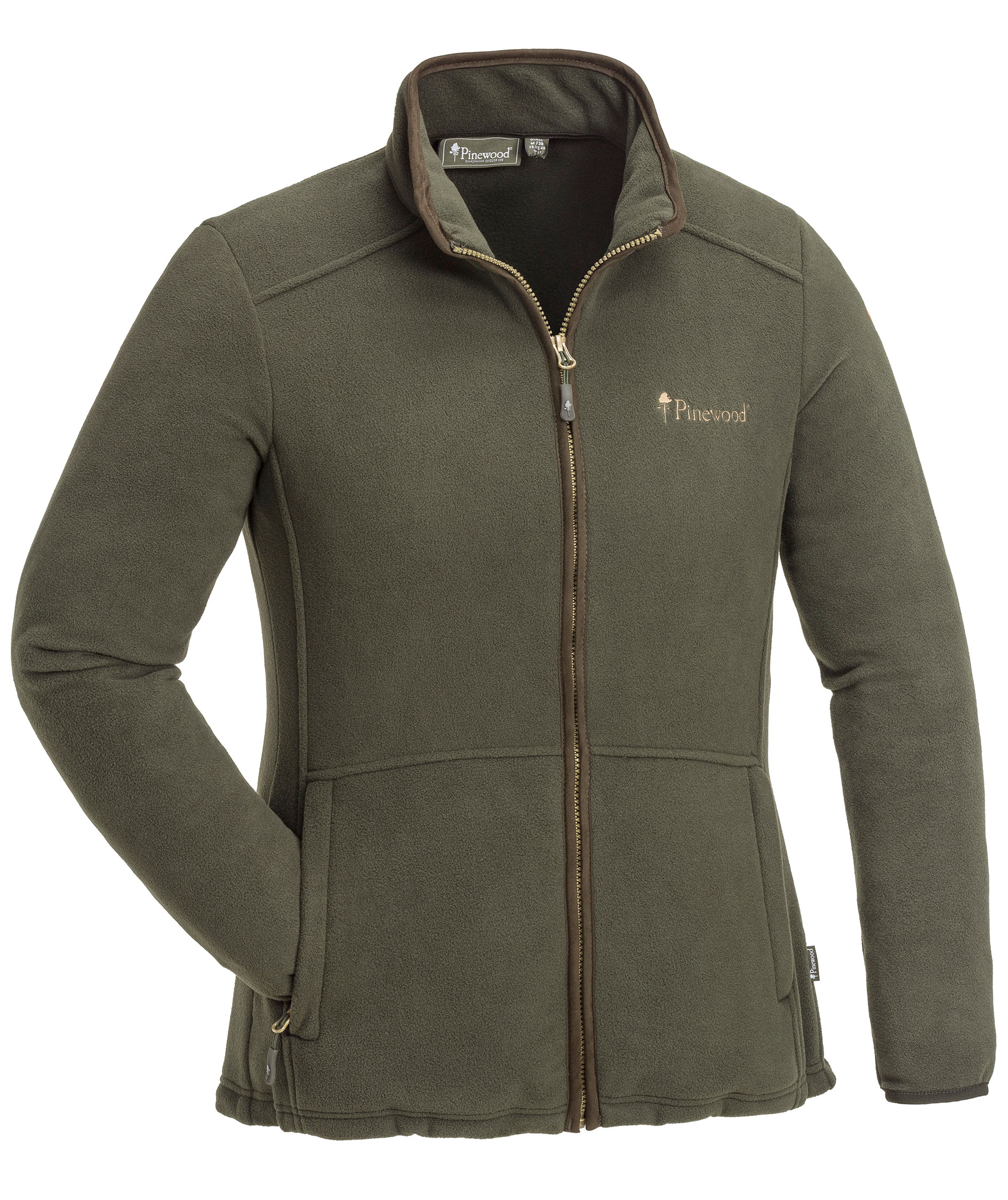 Pinewood Nydala dame fleecejakke, Hunting Brown/Suede Brown