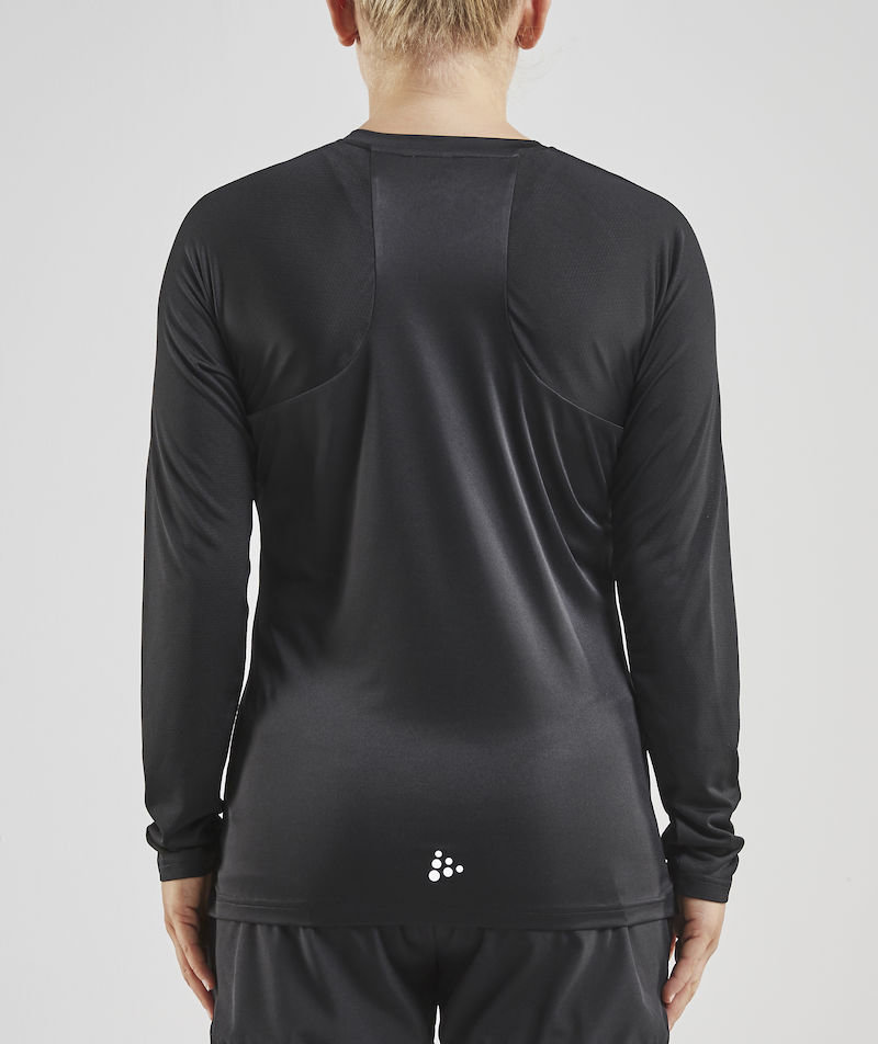 Craft Pro Control Impact l&aring;ng&auml;rmad T-shirt dam, Svart/Vit, large image number 3