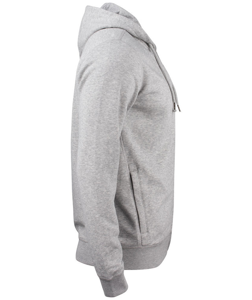 Clique Premium OC sweat h&aelig;ttetr&oslash;je med lynl&aring;s, Gr&aring;meleret, large image number 3
