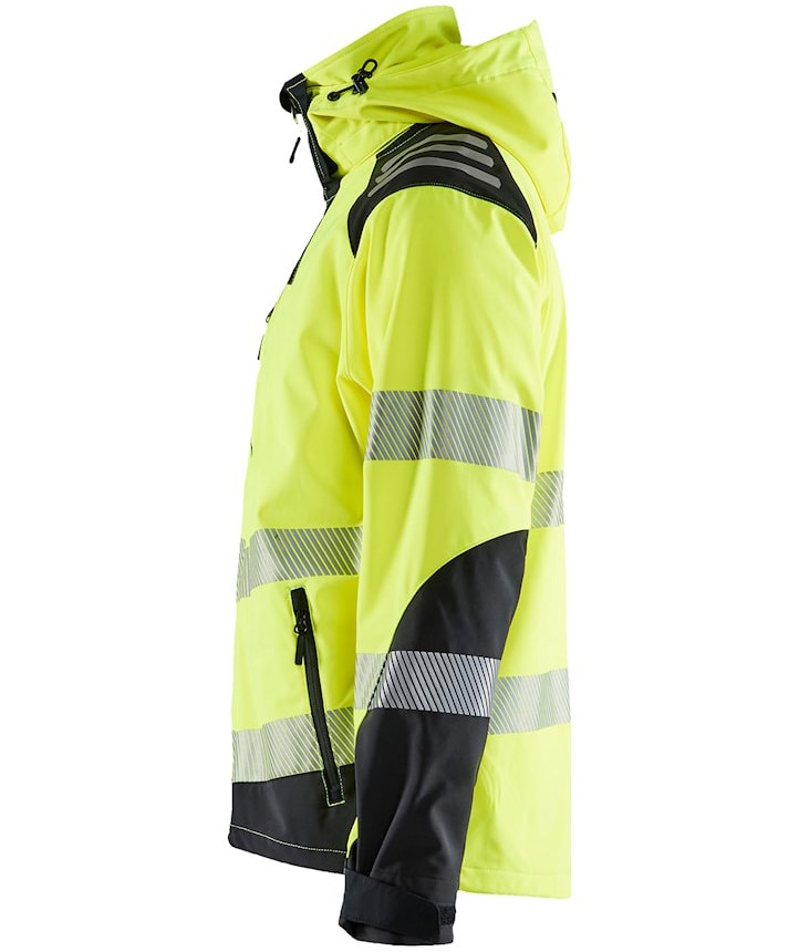 Bl&aring;kl&auml;der softshelljakke, Hi-vis Gul/Svart, large image number 4