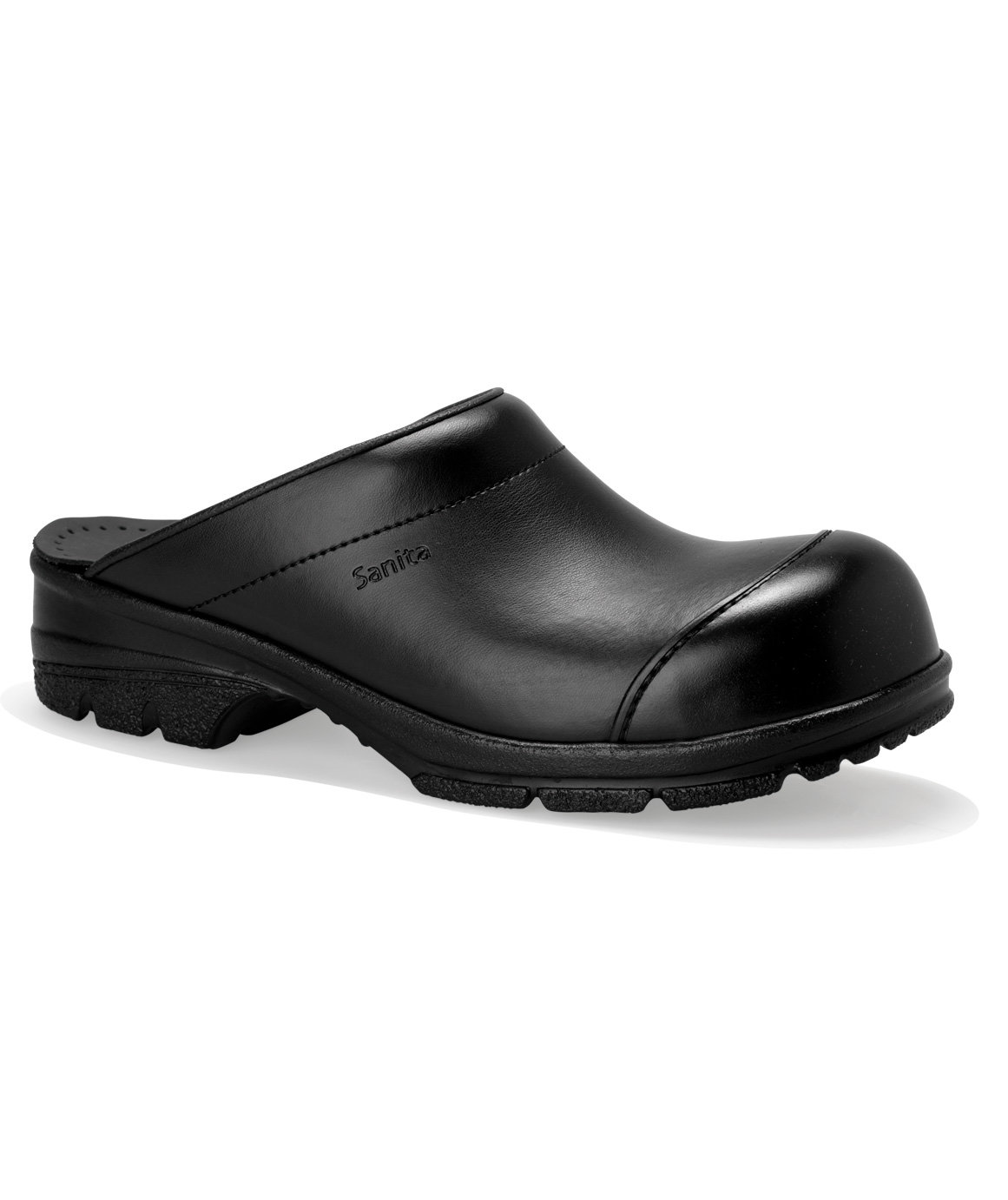 Sanita San Duty safety clogs without heel cover SB, Black, Black, swatch