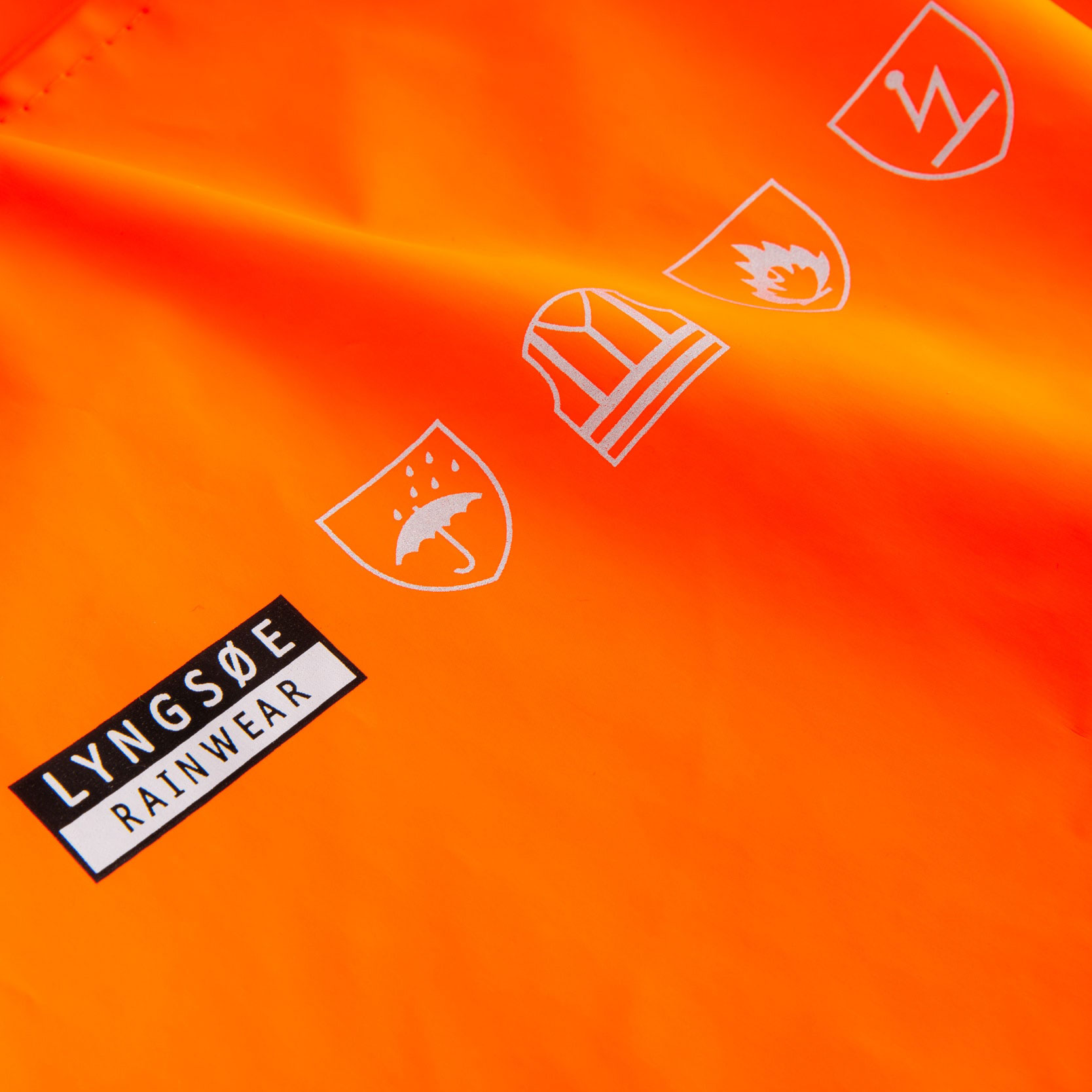 Lyngs&oslash;e Multinorm PU regnoveralls, Hi-vis Orange, large image number 2