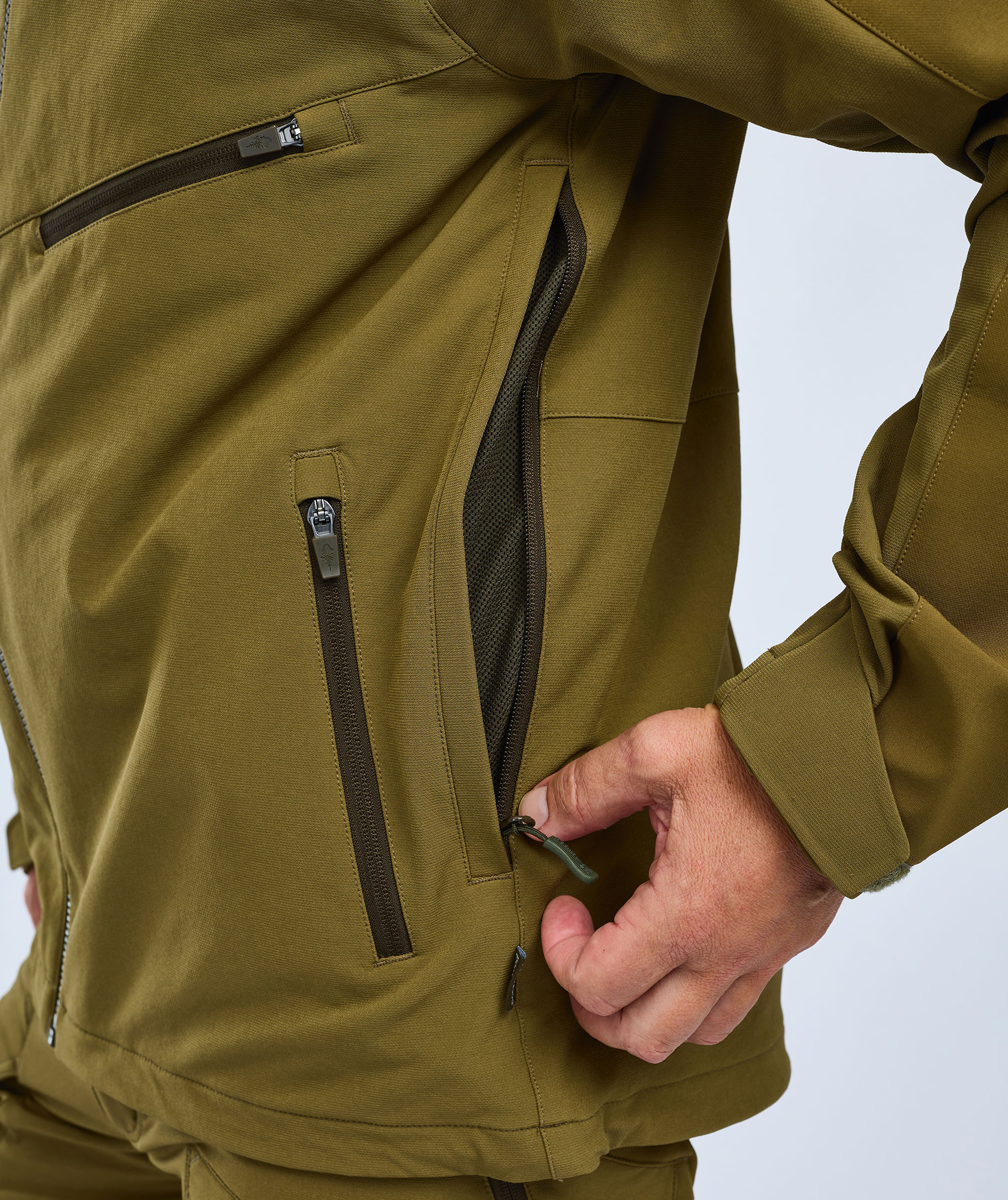 Pinewood Furudal Hunters Hybrid Stretch jakke, Olive green, large image number 5