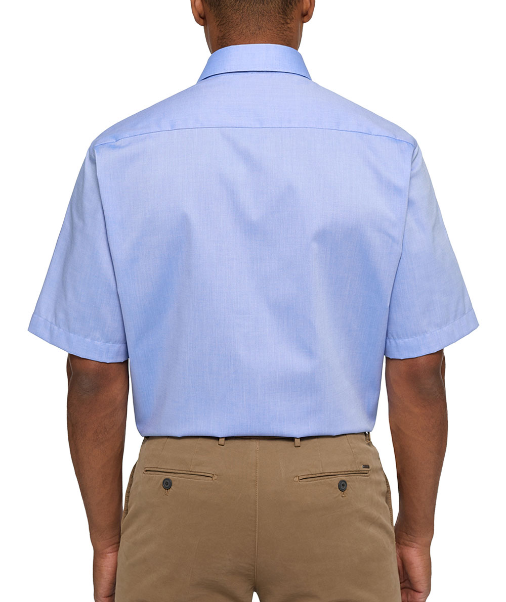 Eterna Fein Oxford Comfort Fit shortsleeved shirt, Blue, large image number 2