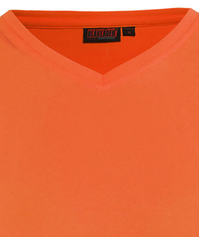 Bl&aring;kl&auml;der dame T-shirt, Hi-vis Orange, large image number 2