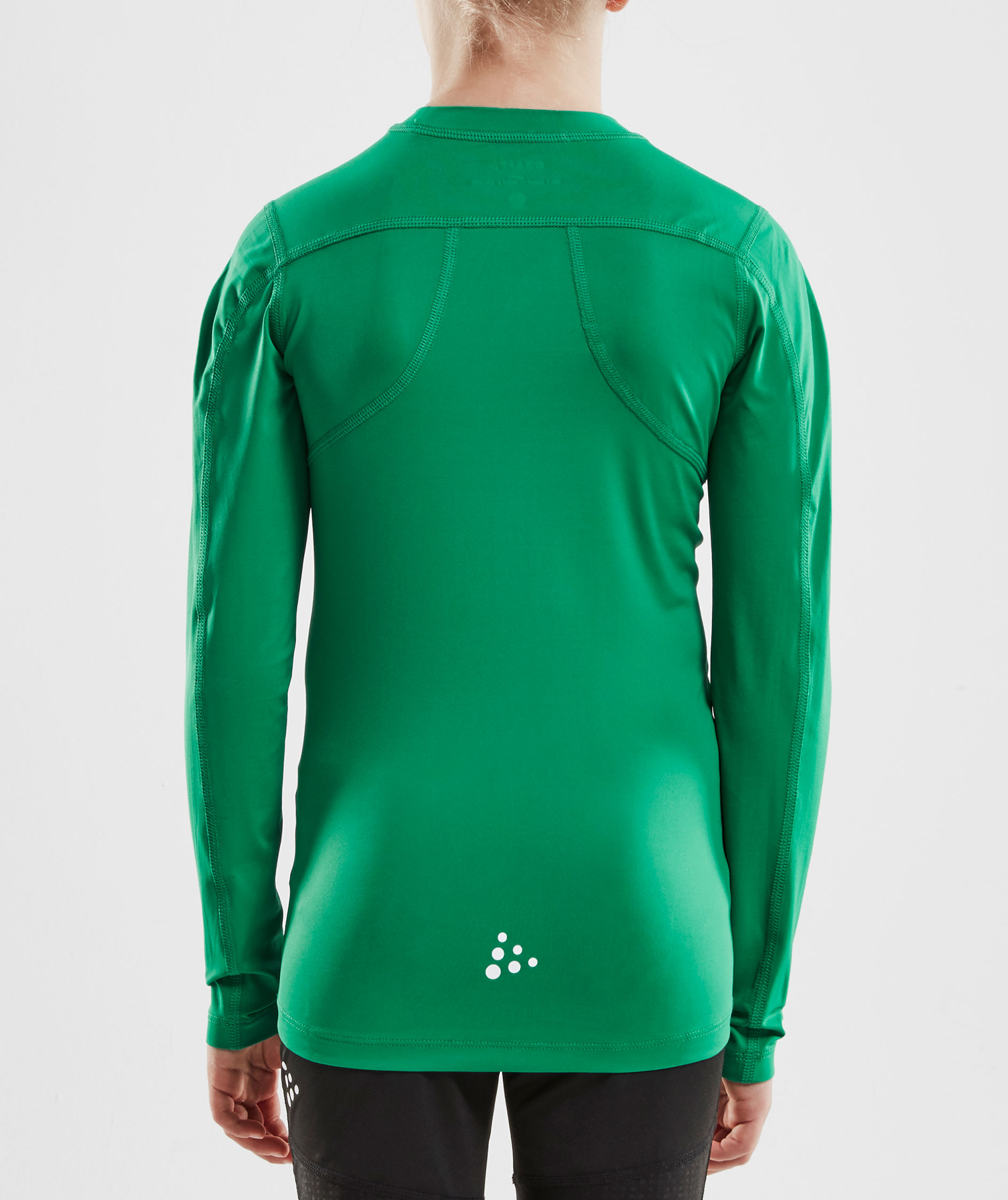Craft Pro Control Compression l&aring;ng&auml;rmad T-shirt till barn, Team green, large image number 2