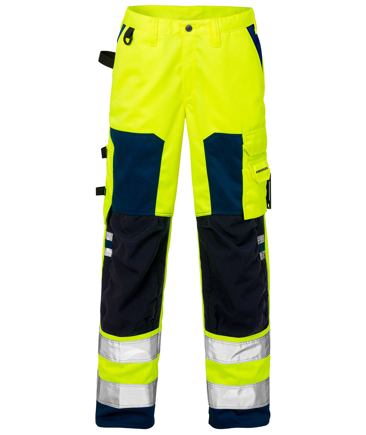 Fristads arbetsbyxa dam, Varsel gul/marinbl&aring;