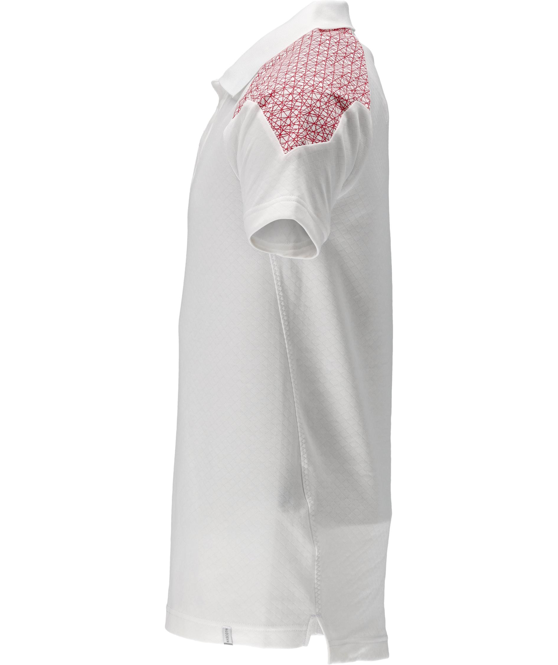 Mascot Food & Care Premium Performance HACCP-zugelassene Poloshirt, Weiss/Signalrot, large image number 2