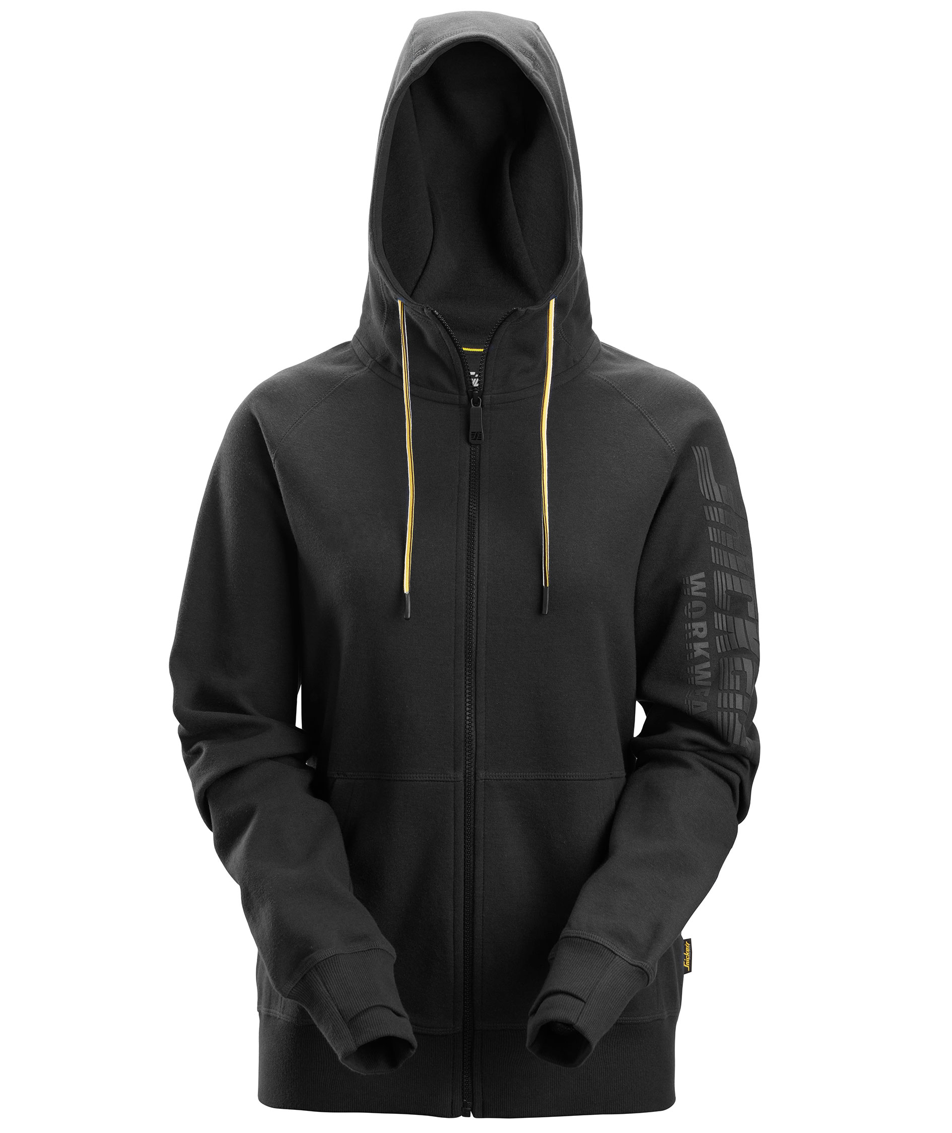 Snickers Logo dame hettegenser med glidel&aring;s 2877, Black, Black, swatch