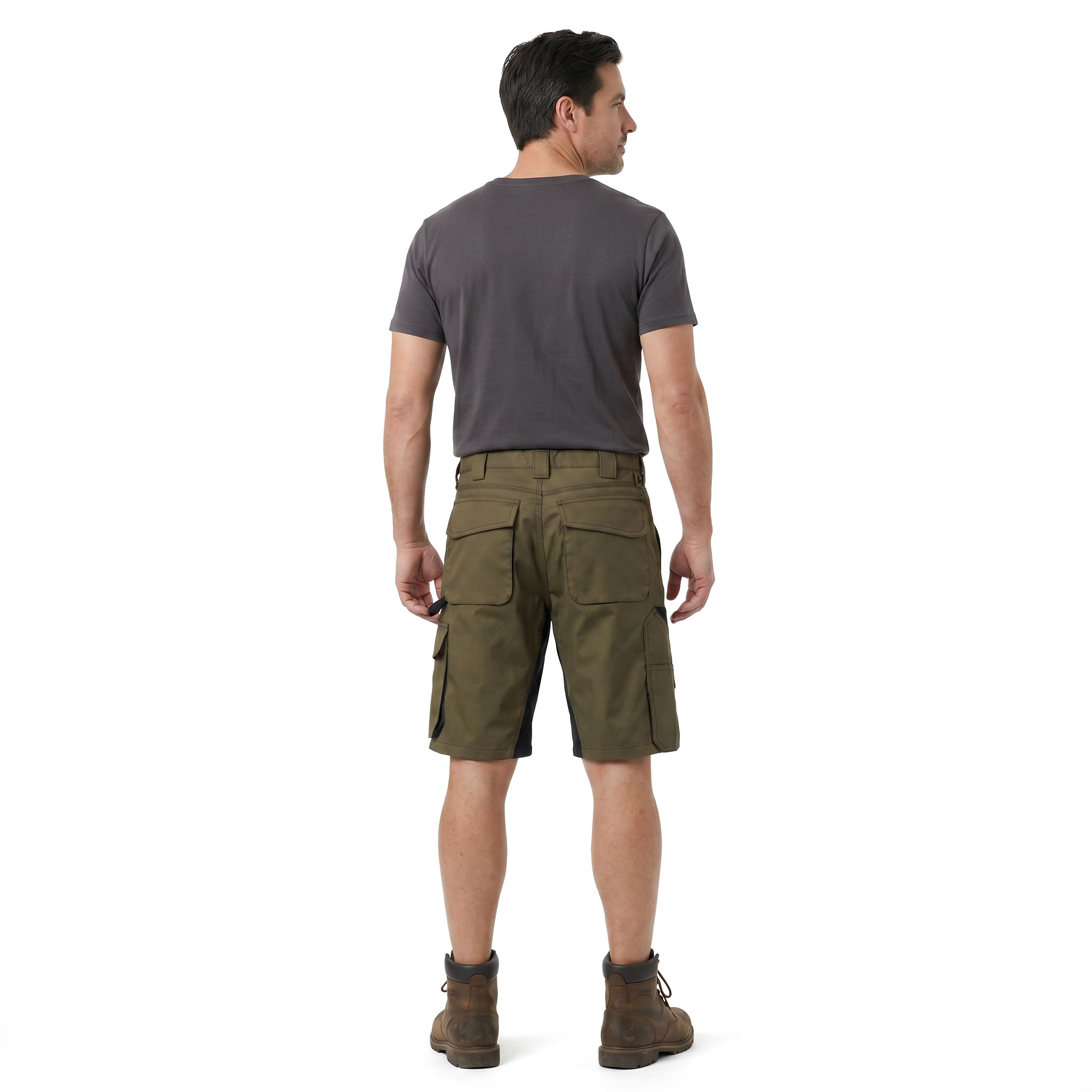 J.A.K. arbetsshorts 1610, Army/Svart, large image number 3