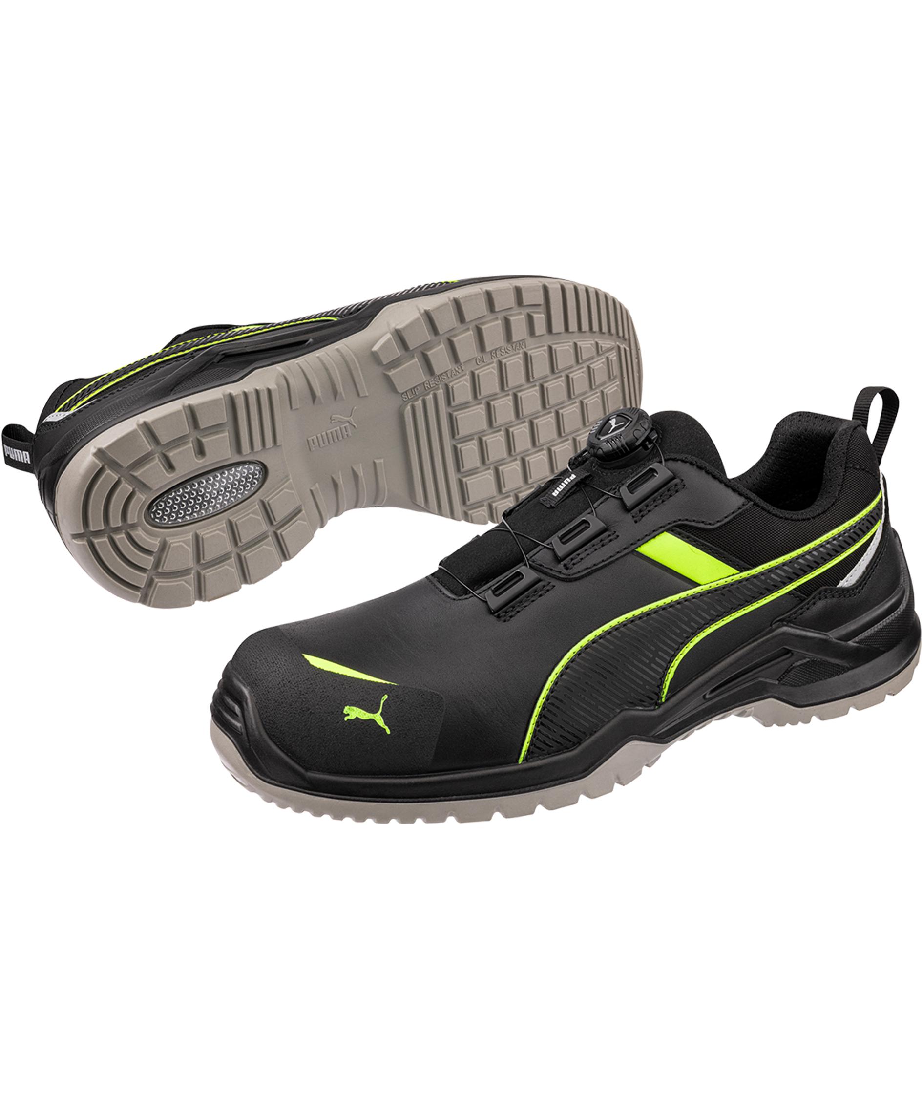 Puma Krypton sikkerhedssko S3S, Black/Green