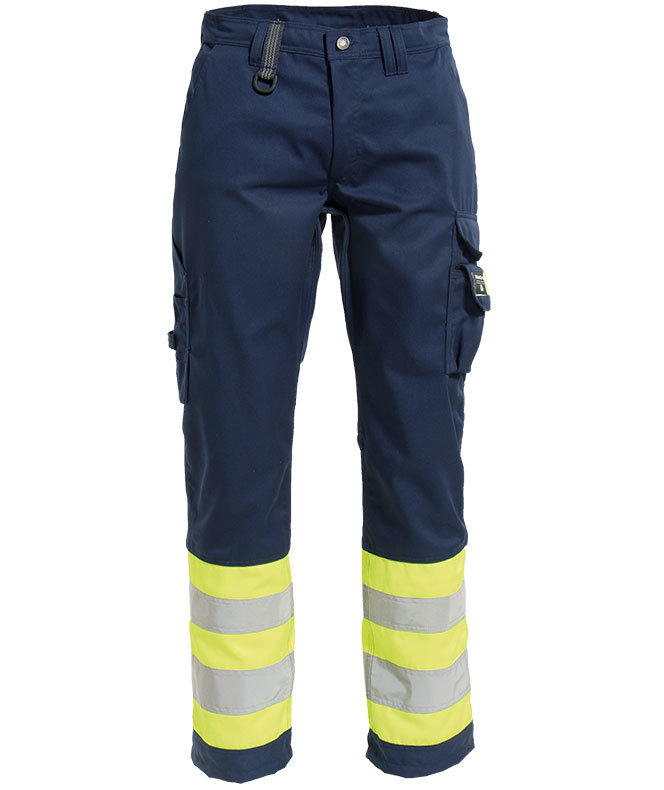 Tranemo CE-ME work trousers, Hi-vis Yellow/Marine