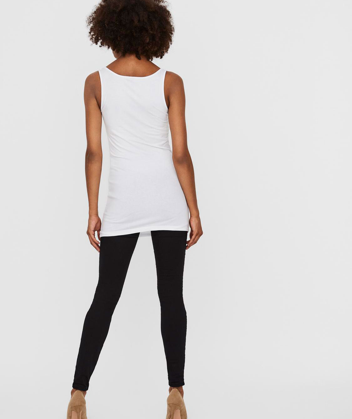 Vero Moda VMMAXI MY SOFT lang dametop, Bright White, large image number 2