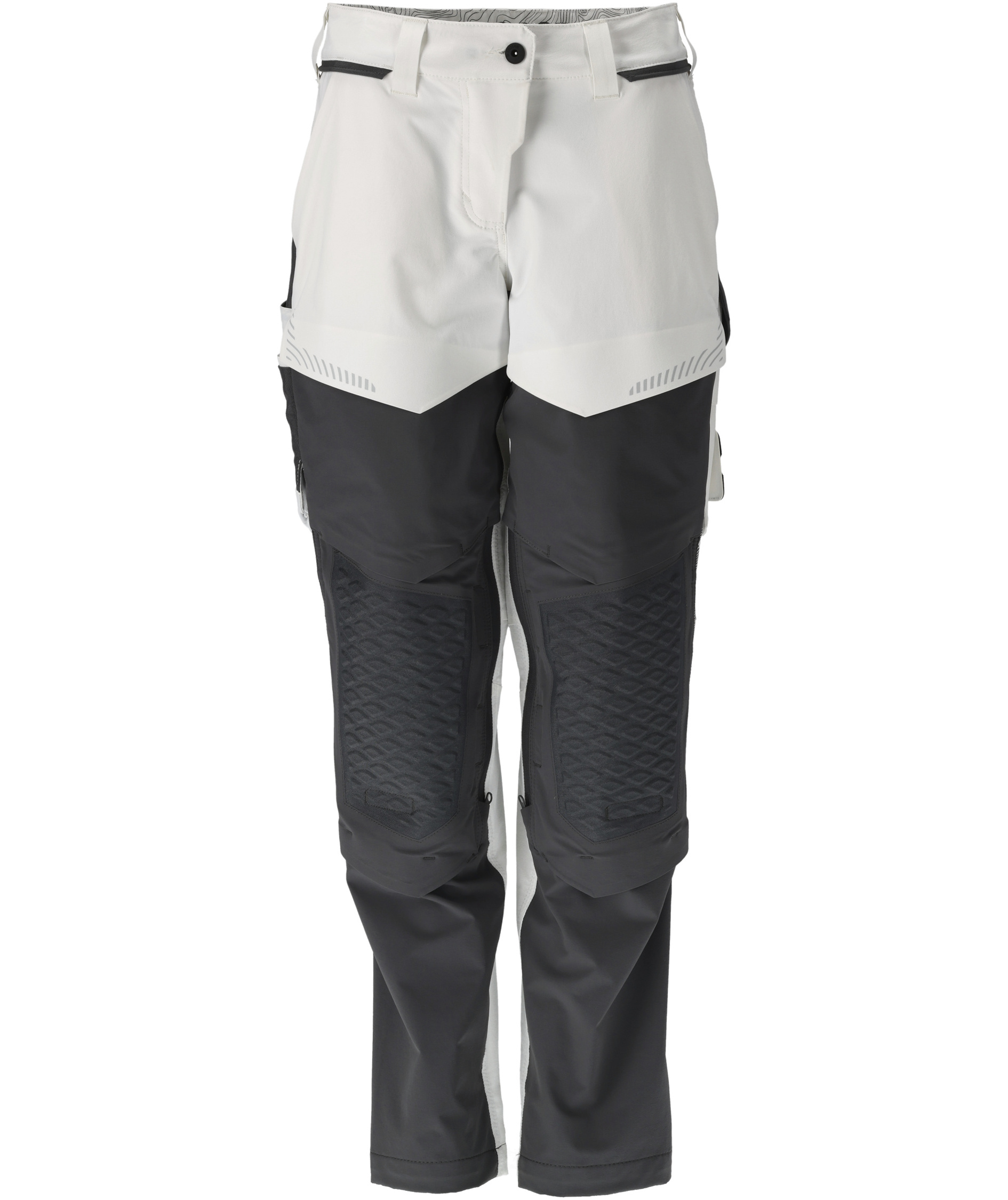 Mascot Customized diamond fit women's work trousers full stretch, White/Stone Grey, White/Stone Grey, swatch