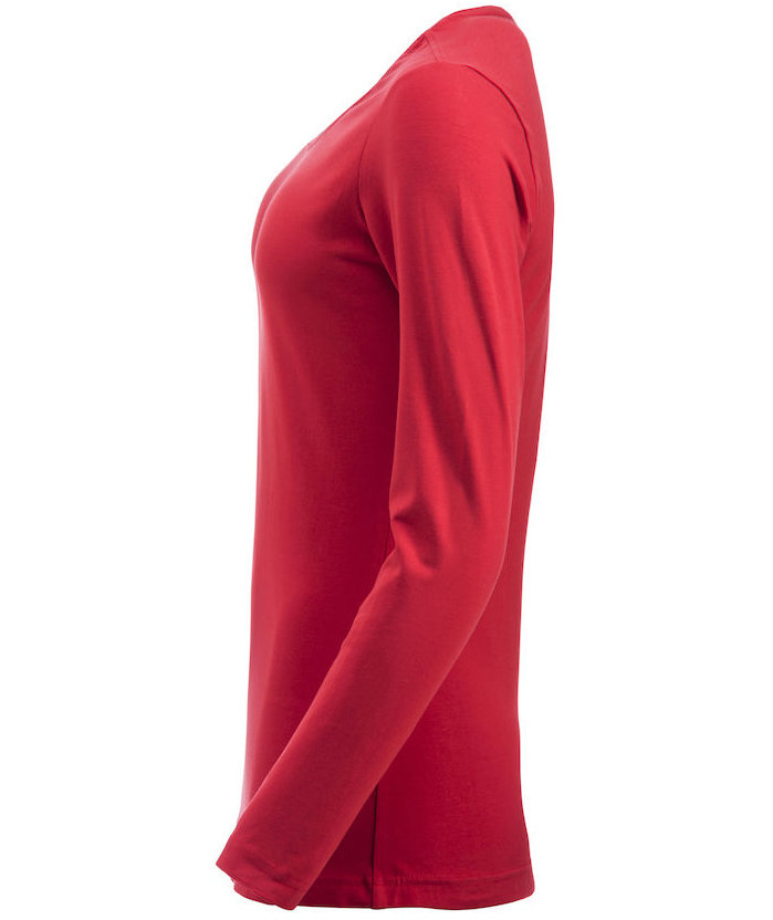 Clique Carolina l&aring;ng&auml;rmad T-shirt dam, R&ouml;d, large image number 3