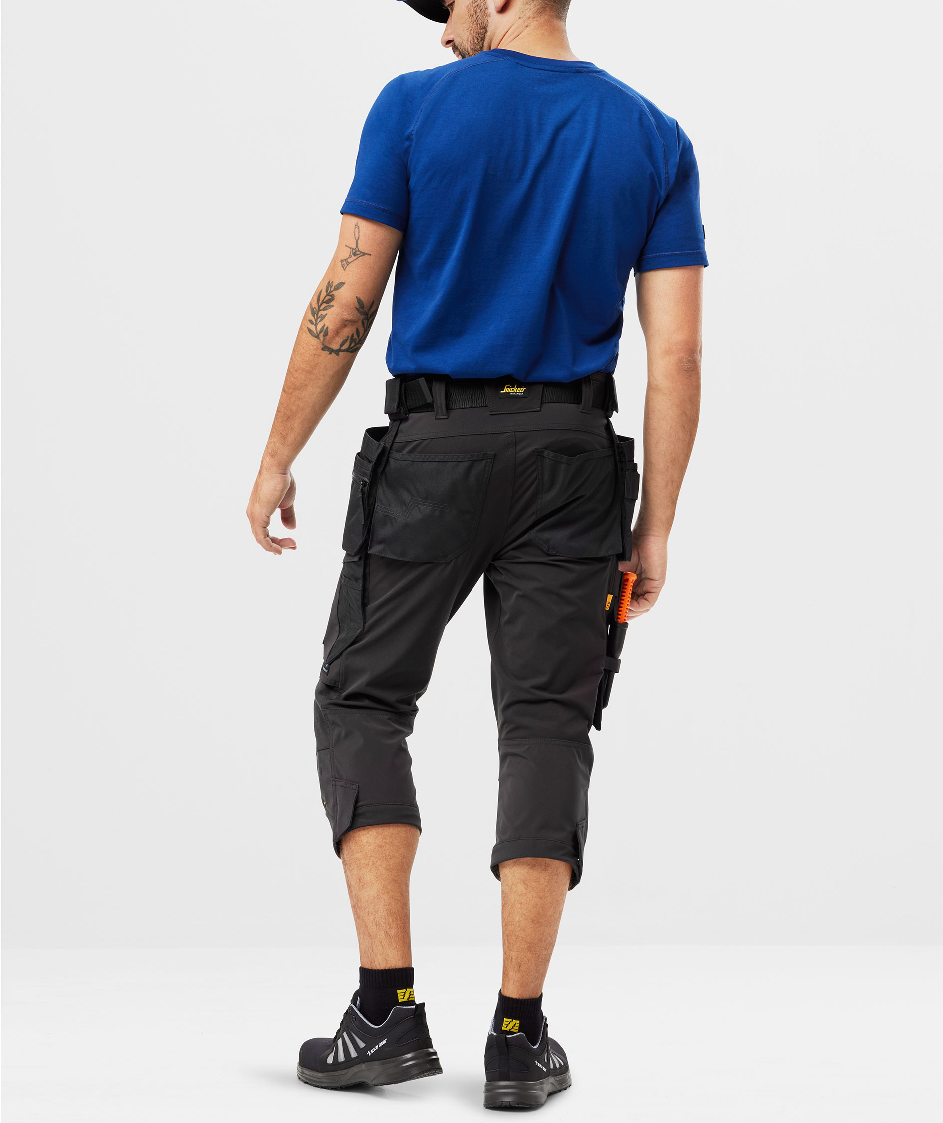 Snickers AllroundWork h&aring;ndverksknickers 6178 full stretch, Black/Black, large image number 3