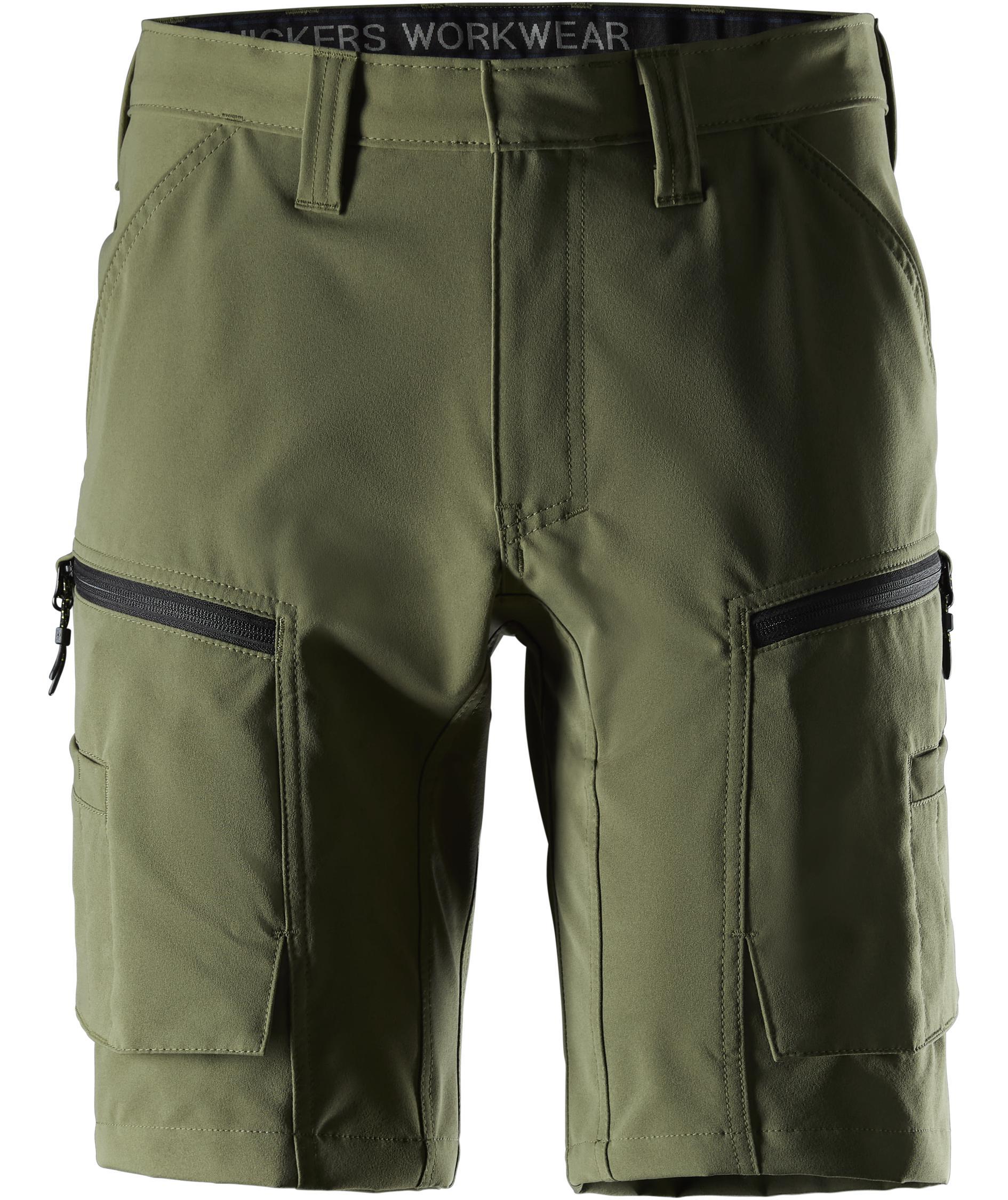 Snickers shorts 6114 full stretch, Khaki gr&oslash;nn