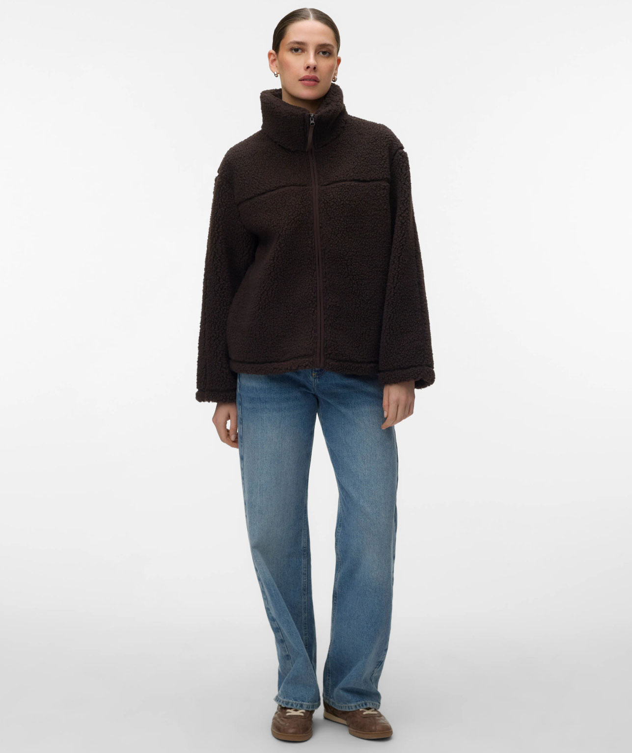 Vero Moda VMKARLA dame fiberpelsjakke, Chocolate Torte