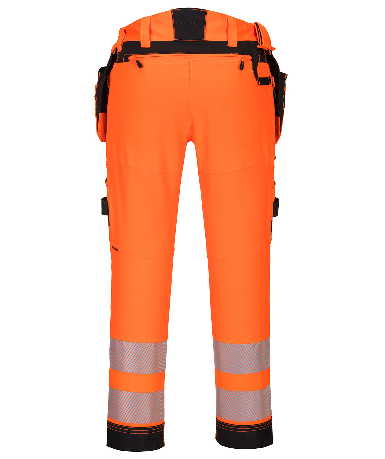 Portwest DX4 h&aring;ndverksbukse full stretch, Hi-Vis Oransje/Svart, large image number 1