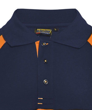 Bl&aring;kl&auml;der polo, Marine/Hi-Vis Orange, large image number 2