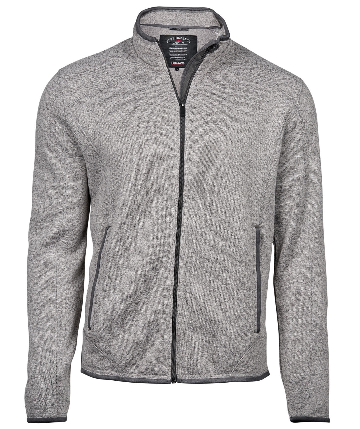 Tee Jays Aspen fleecejakke, Gr&aring;&nbsp;Melange
