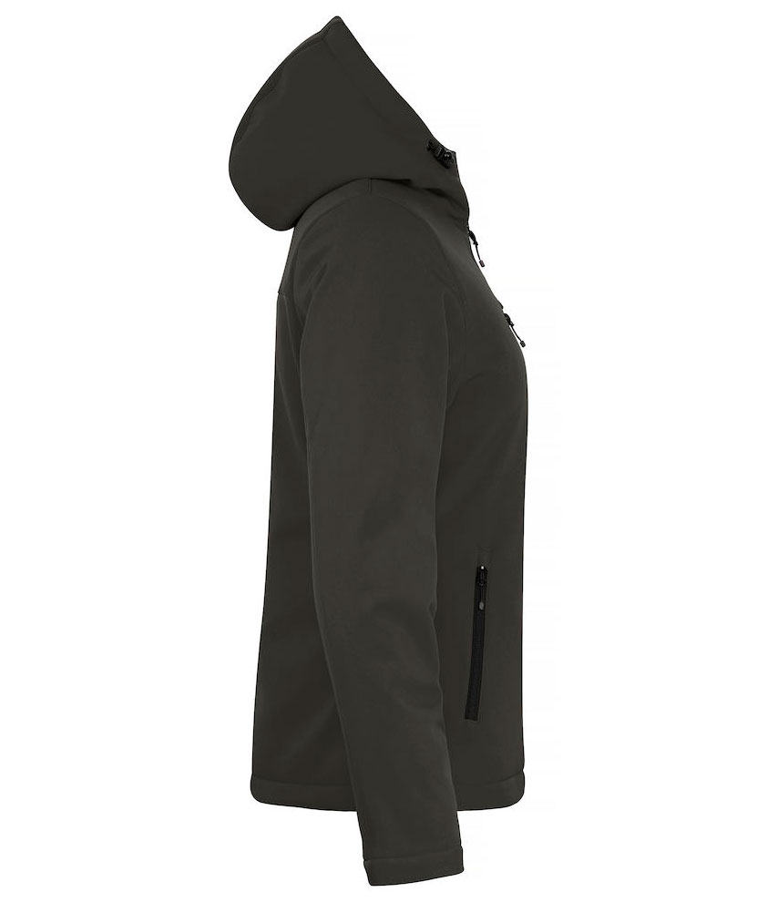 Clique foret dame softshelljakke, Dark Grey, large image number 3