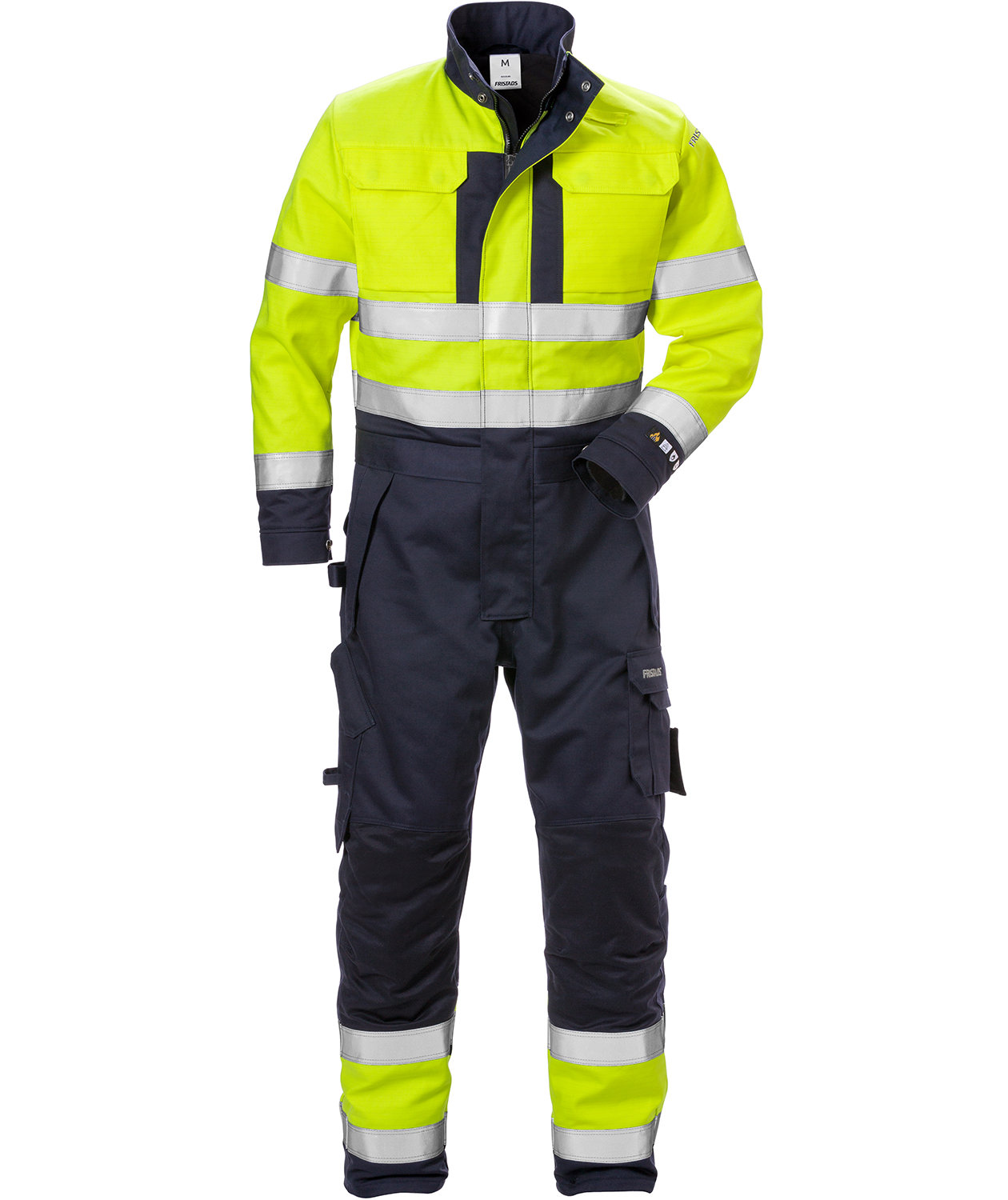 Fristads Flame vinterkjeledress 8088, Hi-Vis gul/marinebl&aring;
