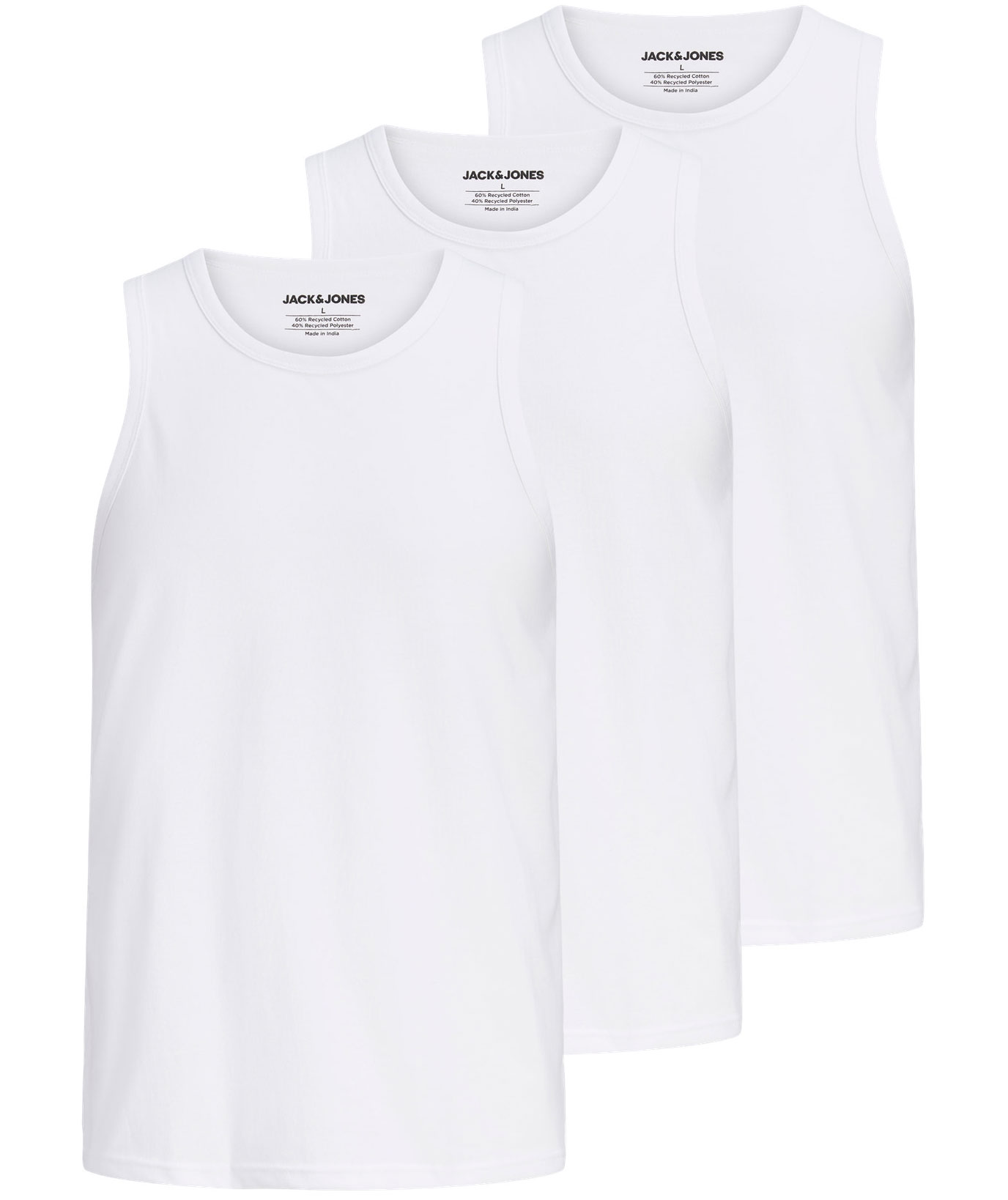 Jack & Jones JACJONES BASIC 3-pack undertr&oslash;ye, White