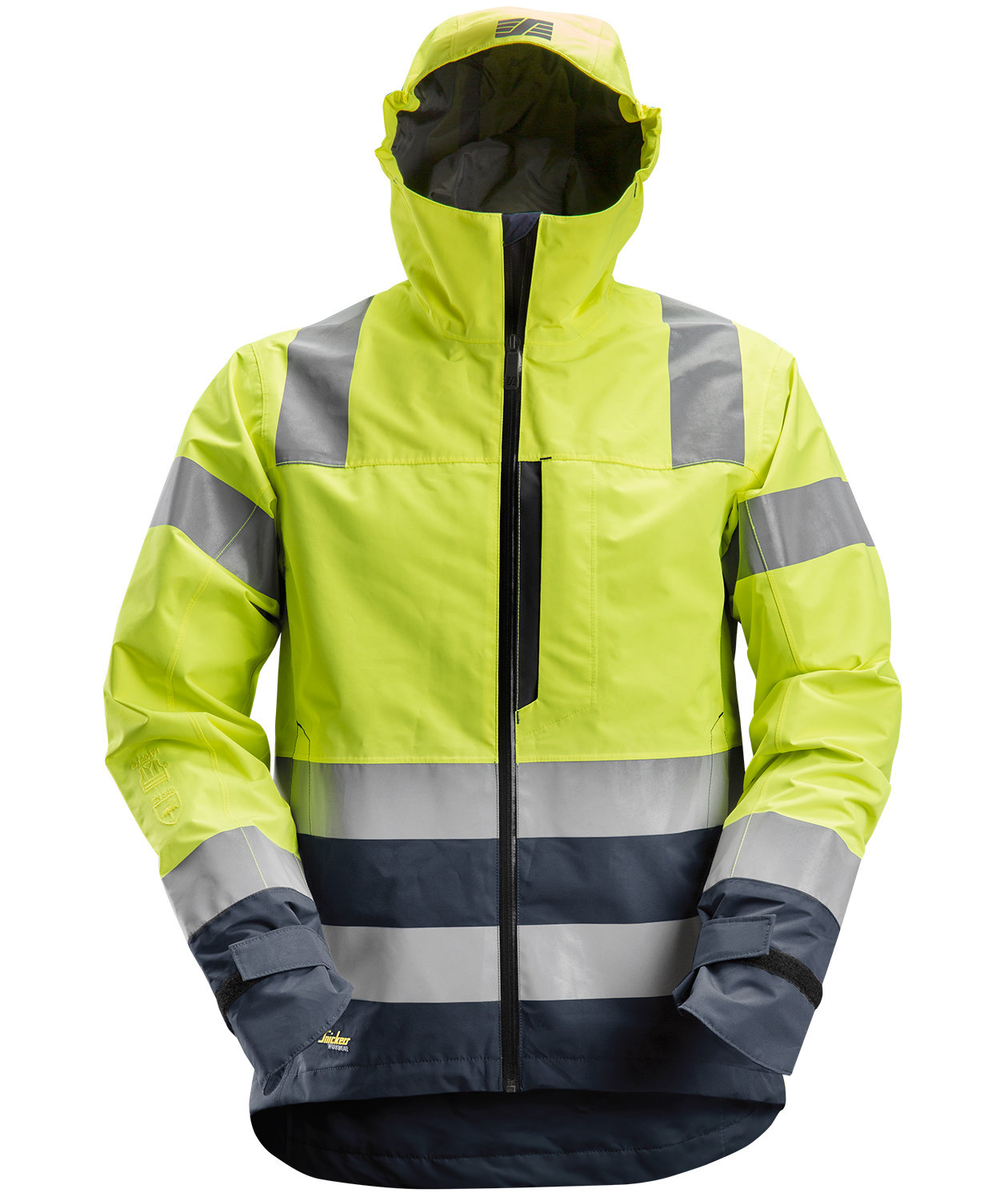 Snickers AllroundWork Shelljacke 1330, Hi-vis gelb/marine, Hi-vis gelb/marine, swatch