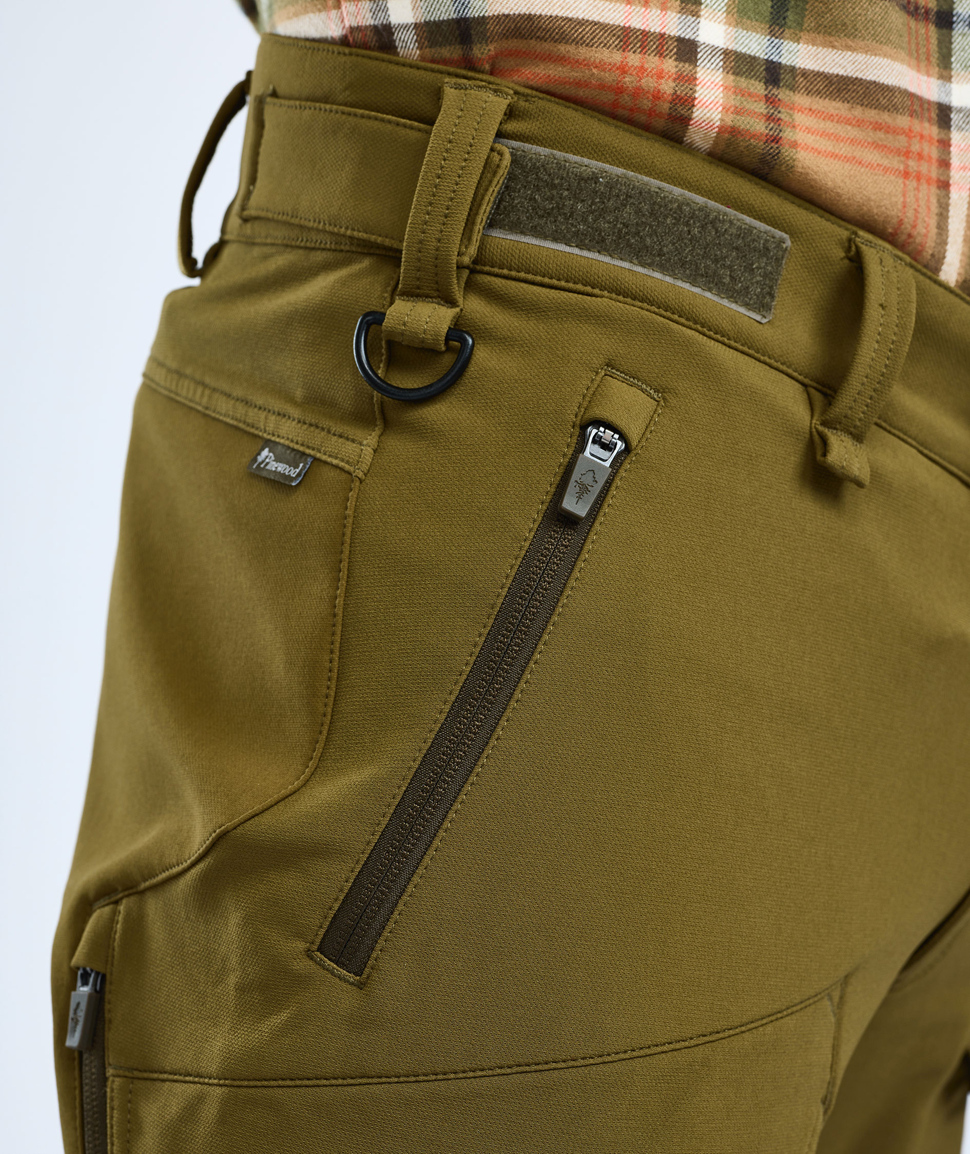 Pinewood Furudal Hunters hybrid stretch bukser, Olive green, large image number 4