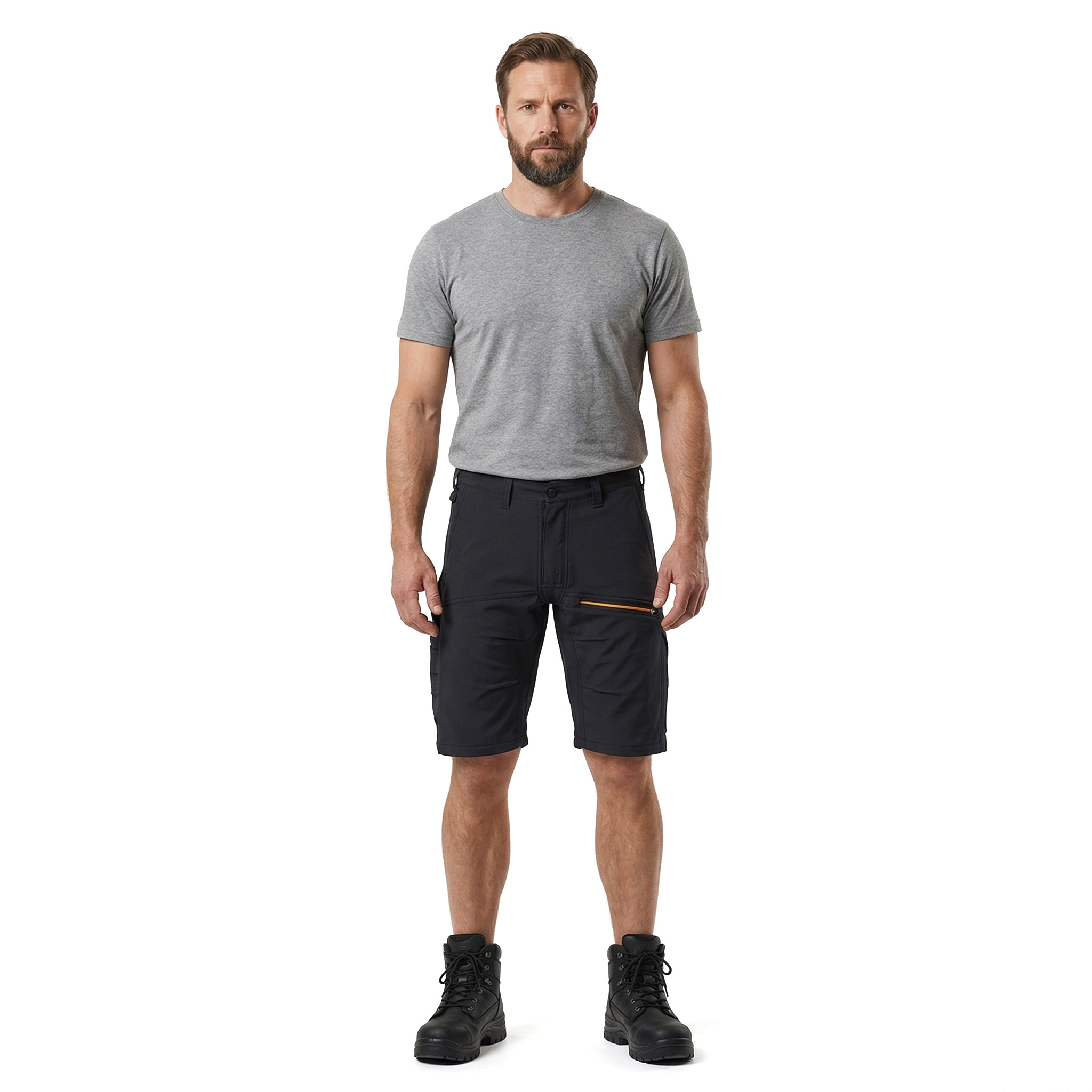 Kansas Evolve Craftsmen arbeidsshorts Full stretch, Svart, large image number 2