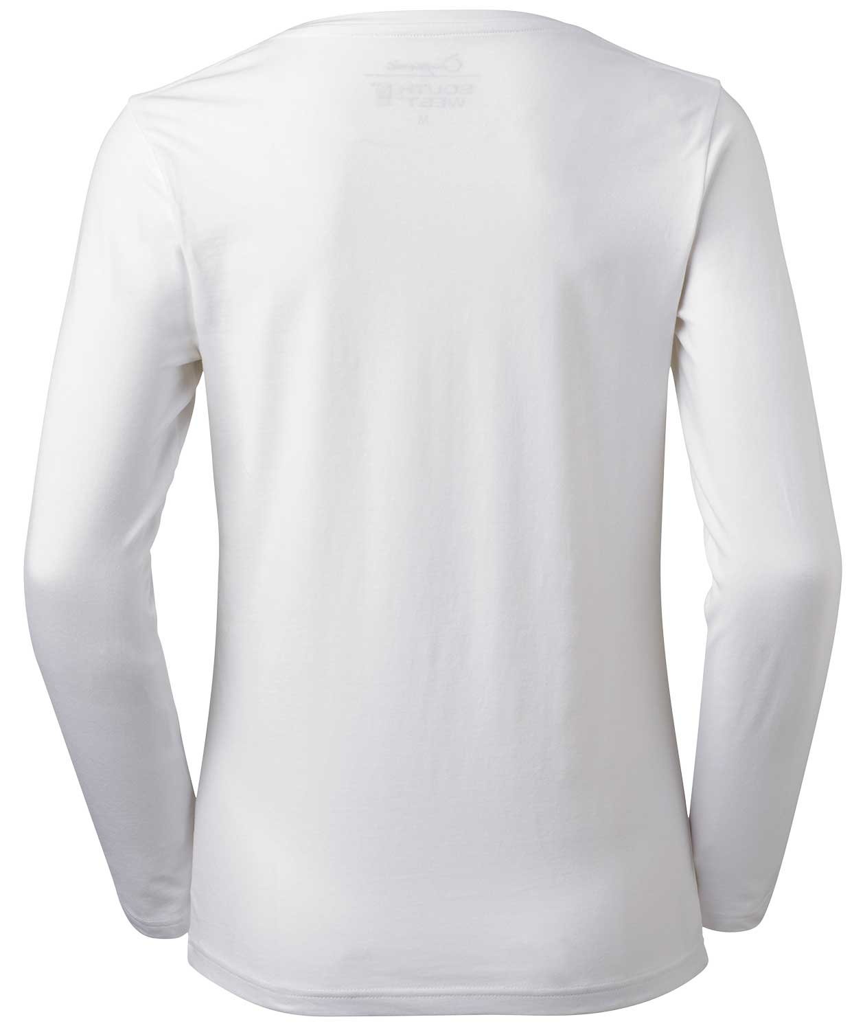 South West Lily ekologisk l&aring;ng&auml;rmad T-shirt dam, Vit, large image number 3