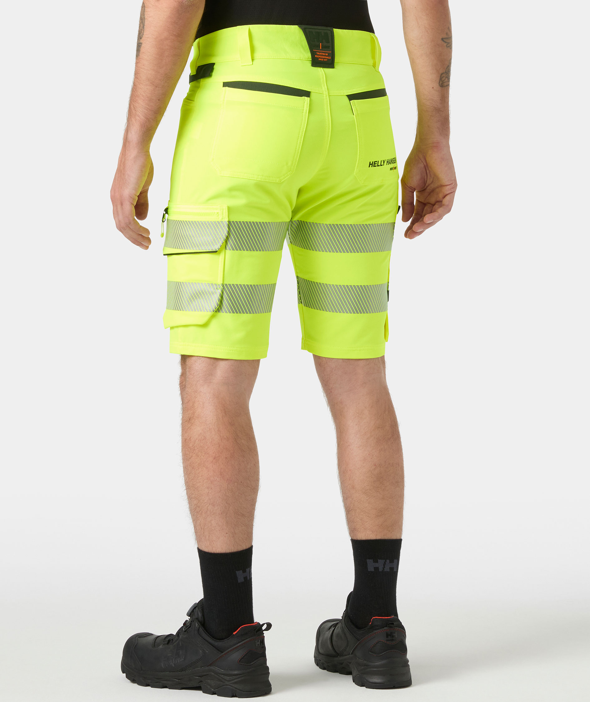 Helly Hansen ICU Connect&trade; arbeidsshorts full stretch, Hi-vis Gul/Ebony, large image number 3