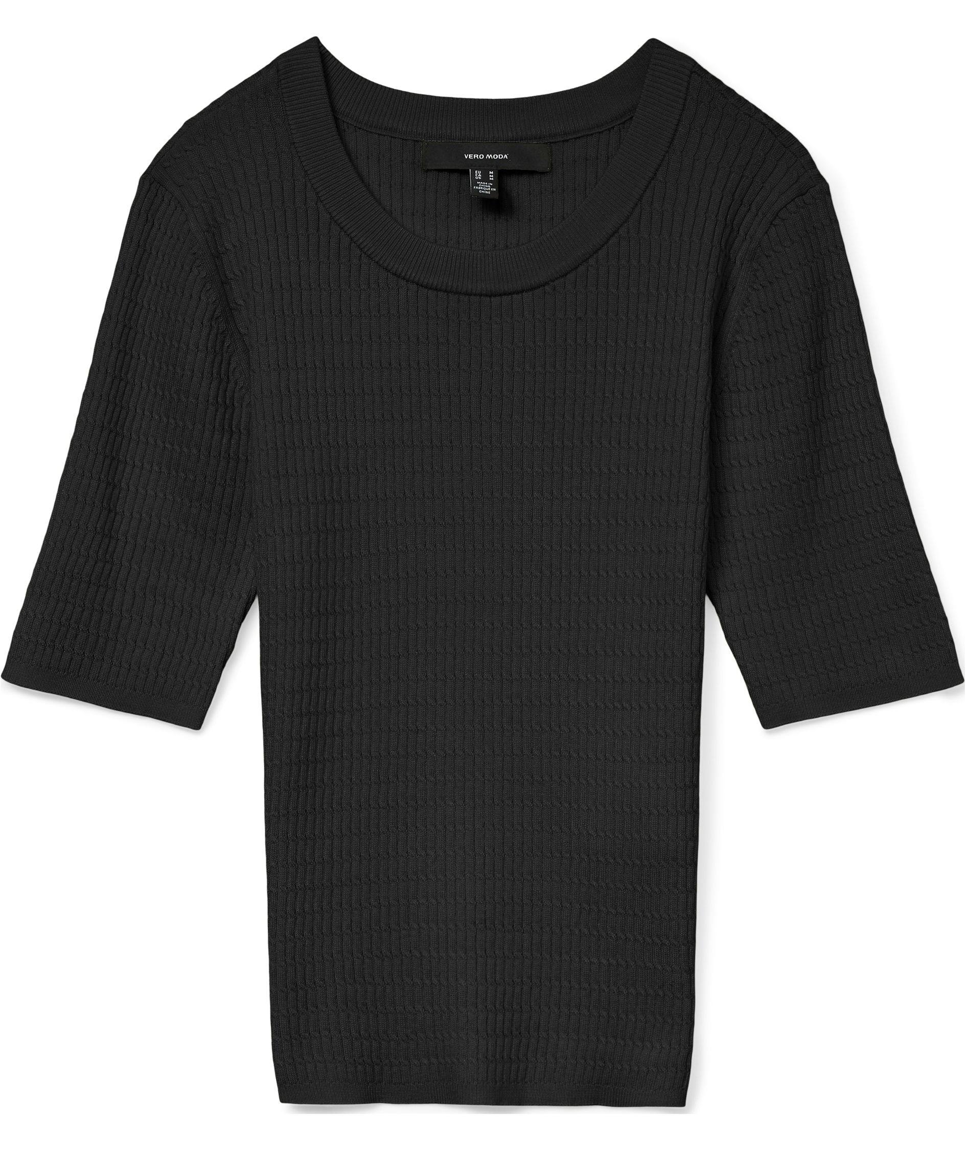 Vero Moda VMSILJE kort&auml;rmad stickad tr&ouml;ja dam