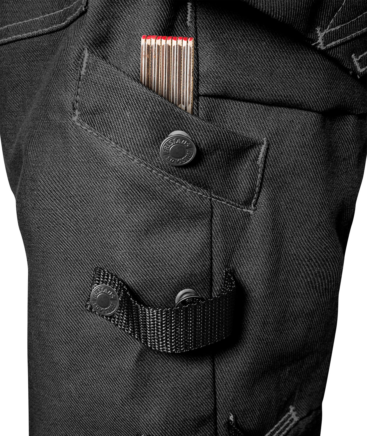 Fristads dame h&aring;ndv&aelig;rkerbukser 2605, Sort, large image number 2