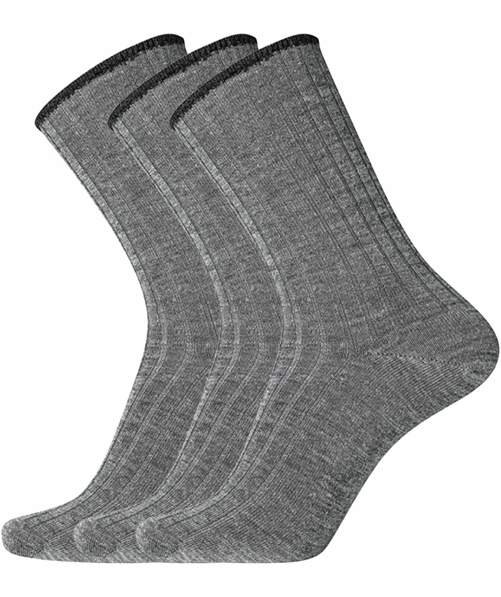 Dovre 3-pak rib uldsokker, Gr&aring;