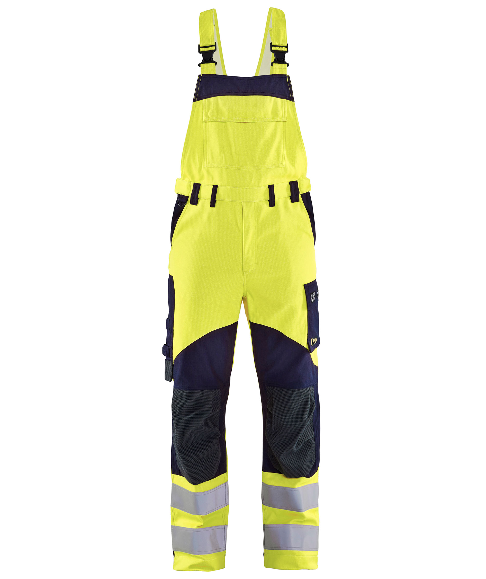 Bl&aring;kl&auml;der Multinorm selebukse, Hi-vis gul/marinebl&aring;