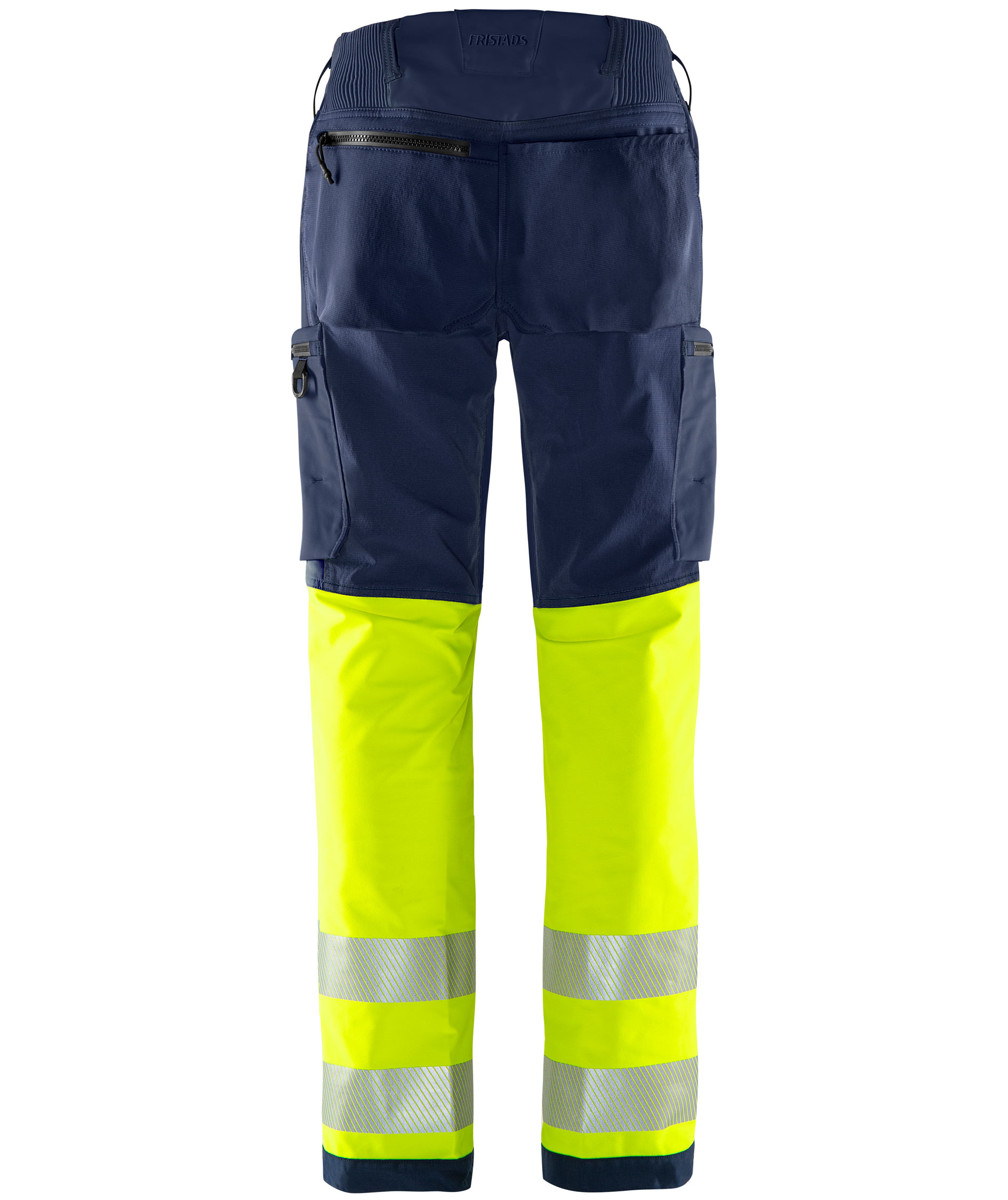 Fristads Green arbetsbyxa 2647 GSTP full stretch, Varsel yellow/marinbl&aring;, large image number 2