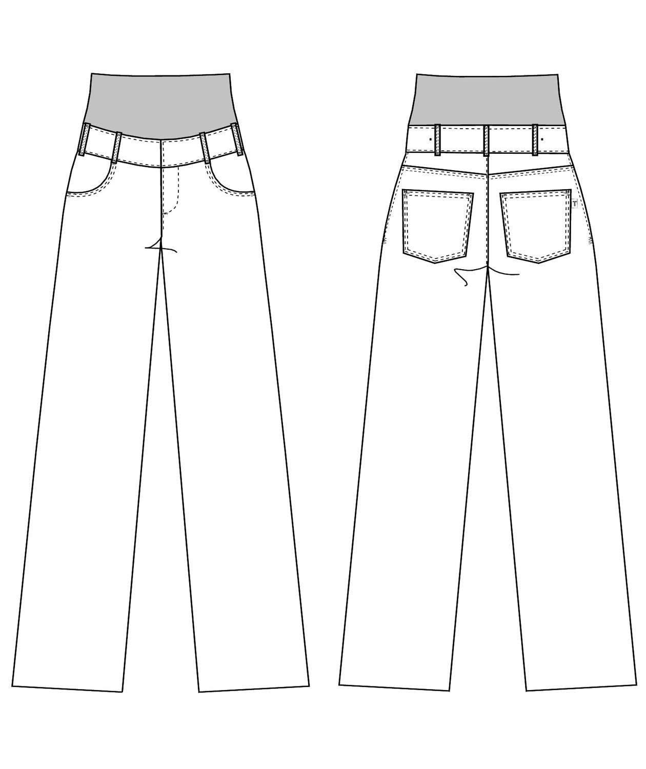 Kentaur maternity trousers  leg length 97 cm, Dark Marine, large image number 2