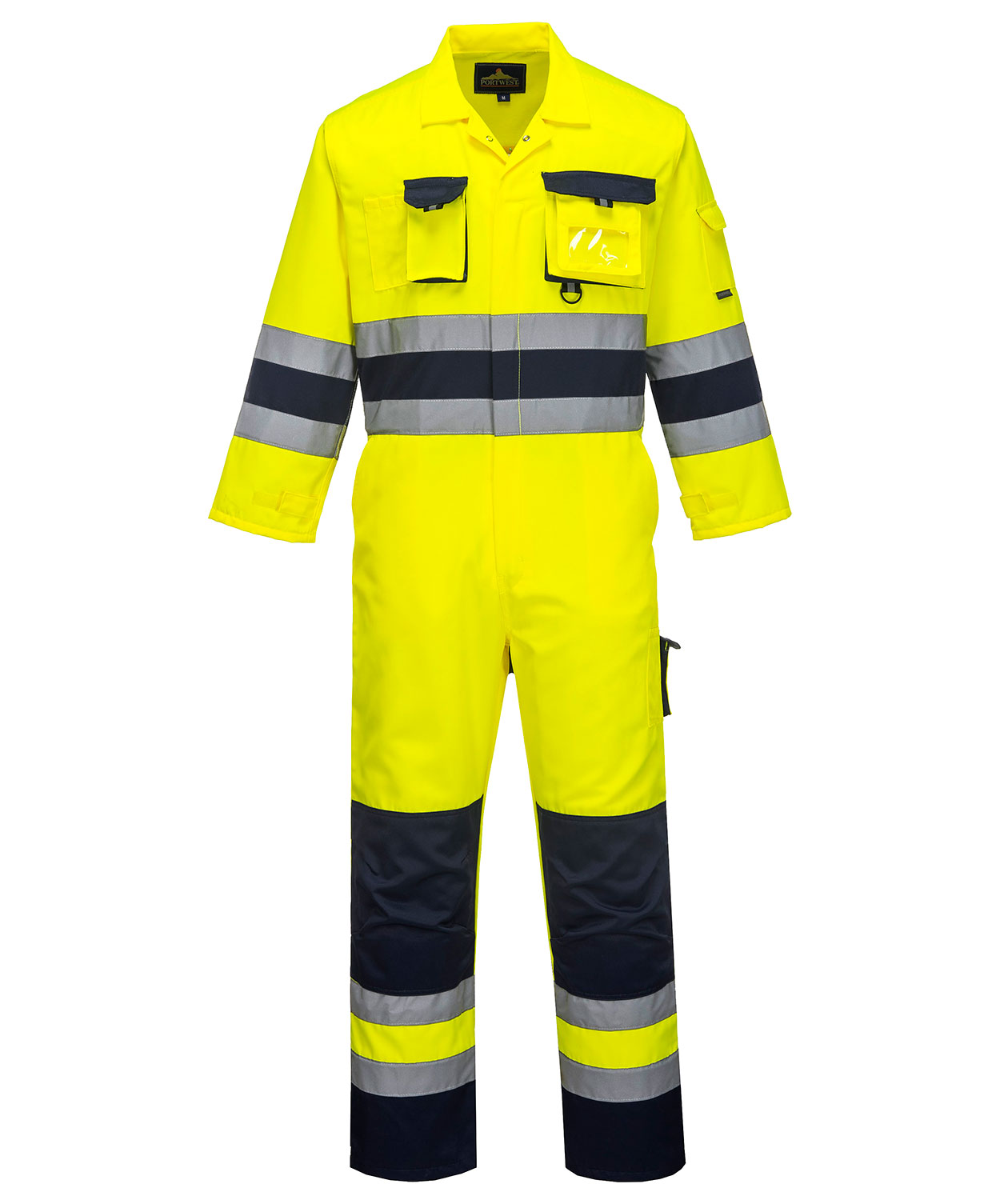 Portwest overall, Varsel yellow/marinbl&aring;