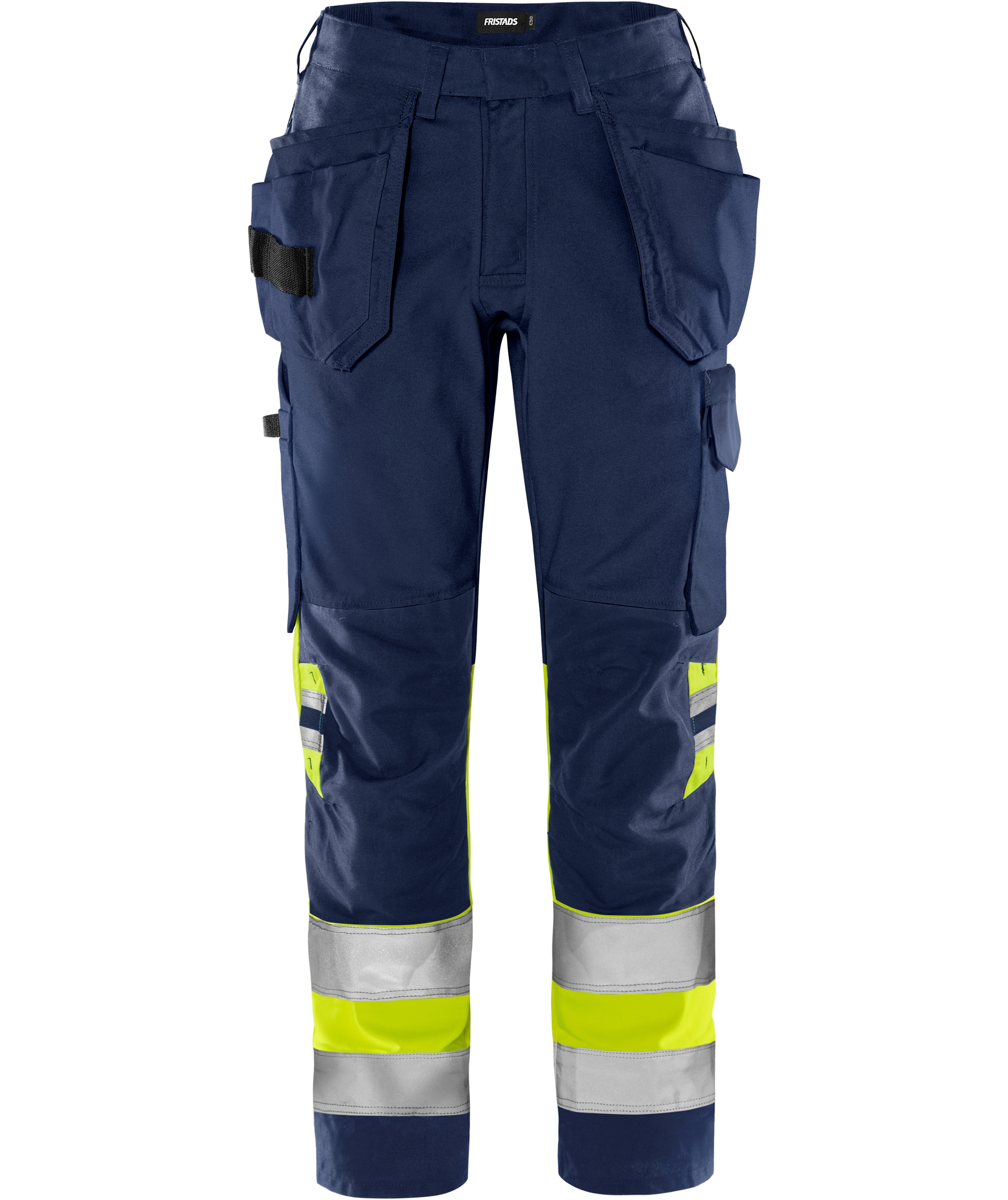 Fristads women's craftsman trousers 2670 GPLU, Hi-Vis yellow/marine