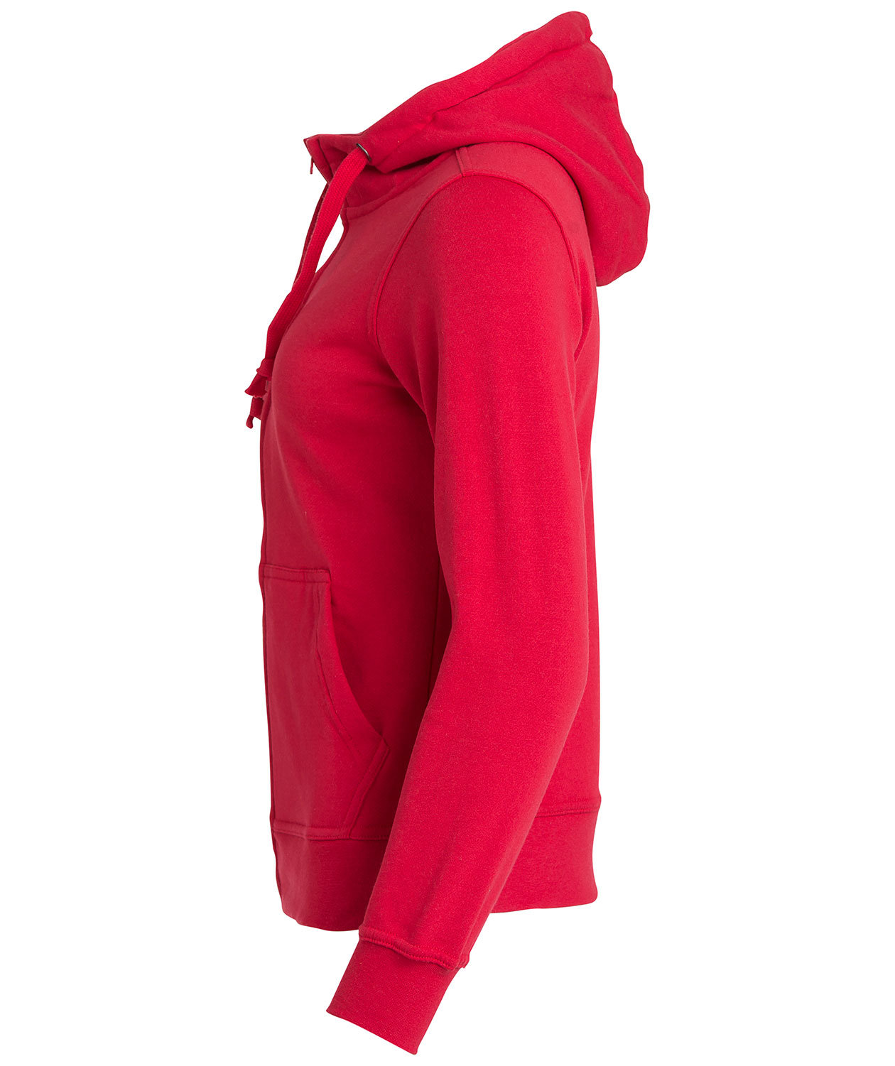 Clique Basic Hoody Zip dame h&aelig;ttetr&oslash;je, R&oslash;d, large image number 1