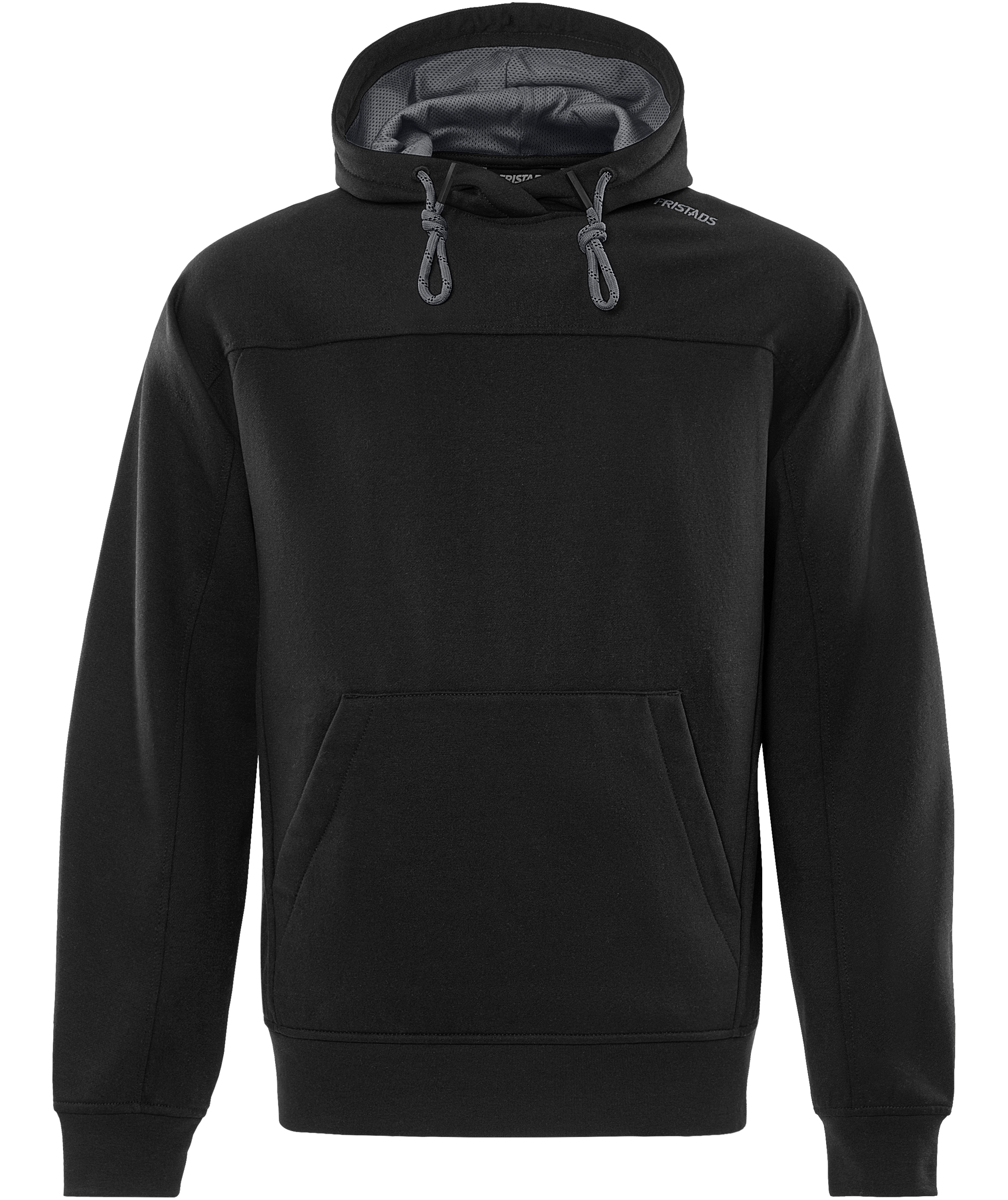 Fristads hettegenser 7551 GSM, Svart/Gr&aring;