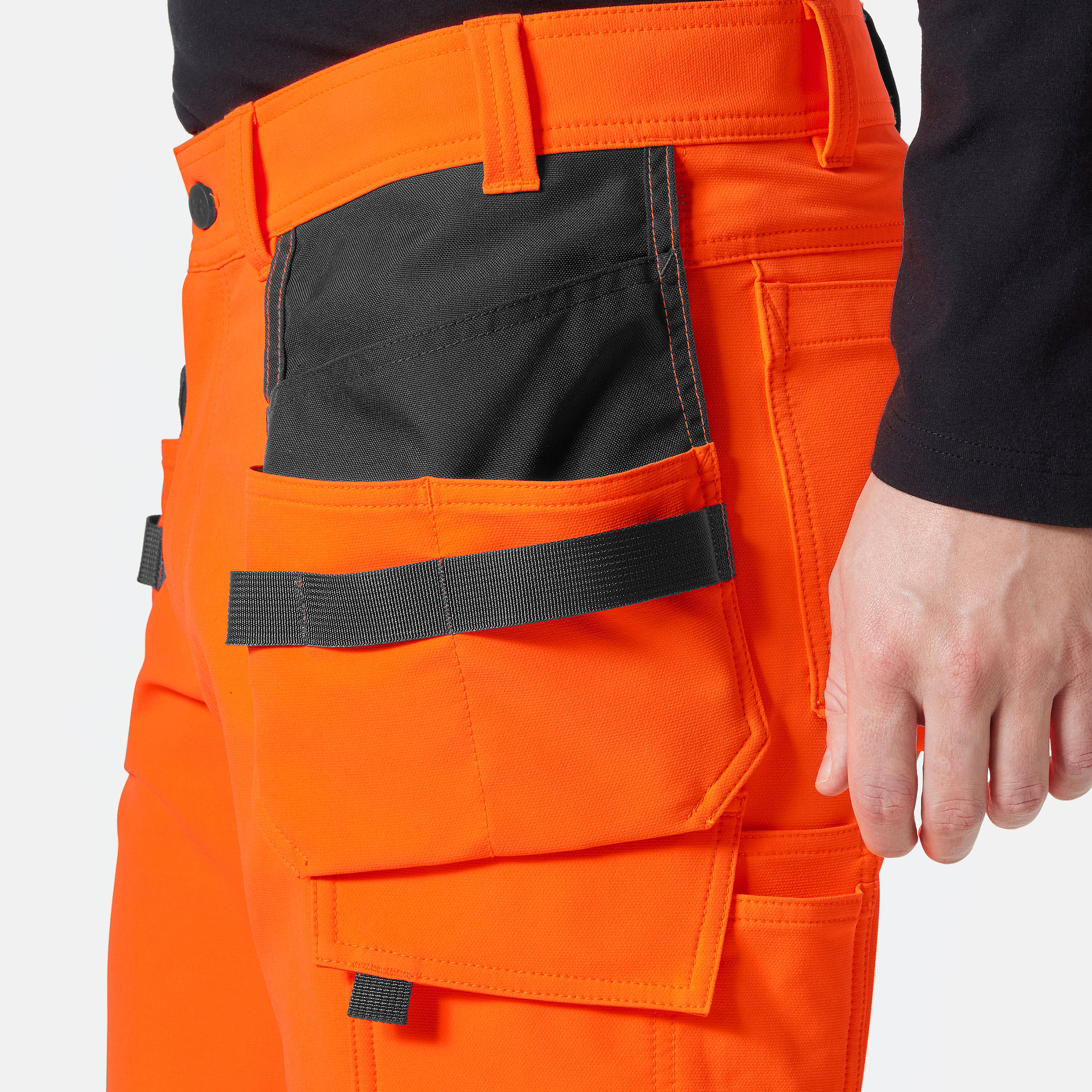 Helly Hansen Alna 4X Handwerkerhose full stretch, Hi-vis Orange/Ebony, large image number 4
